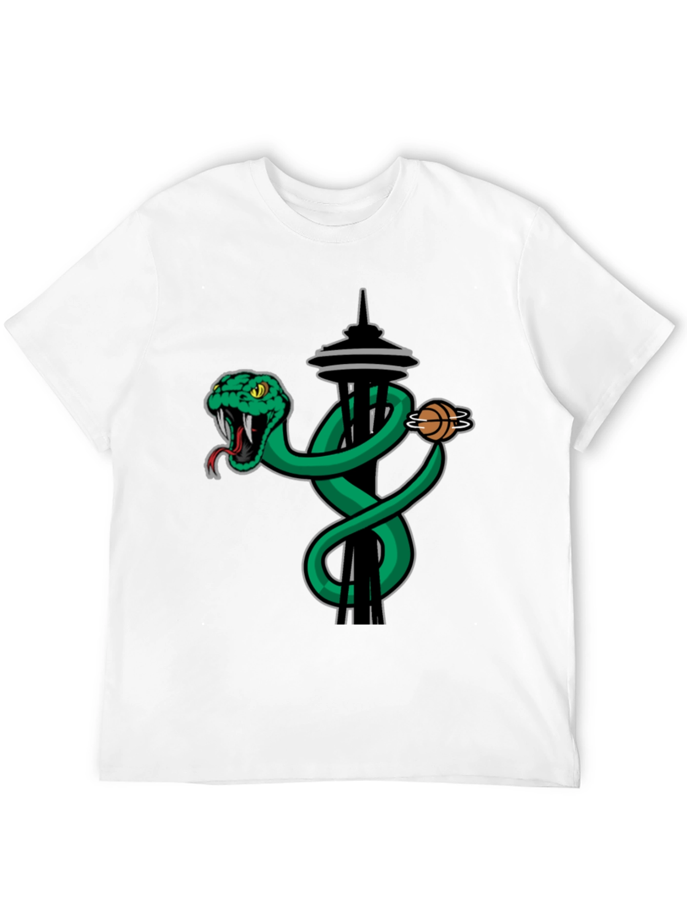 Space Needle Snake Basketball Graphic Tee
