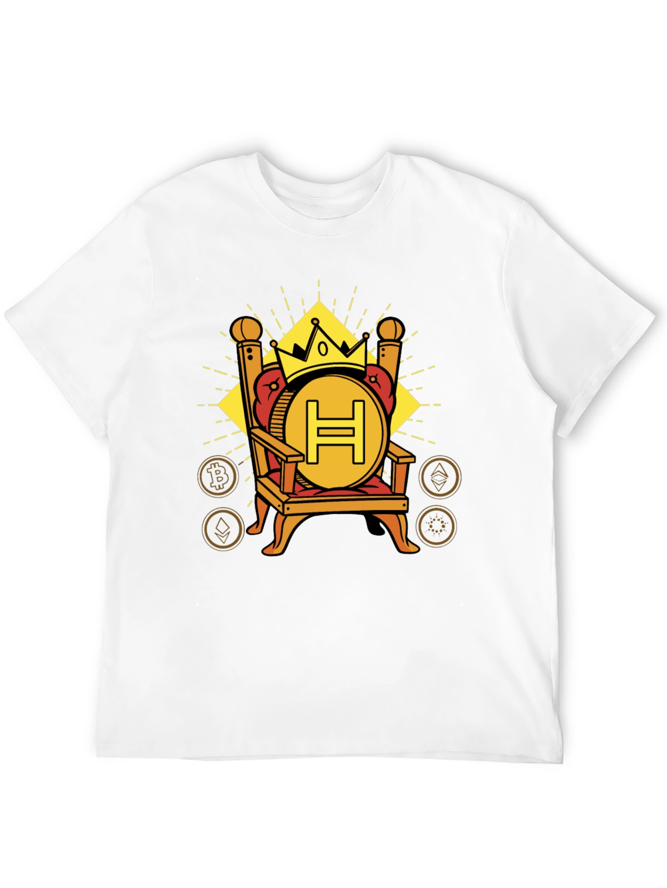 Crypto King T-Shirt - H Coin Throne Design