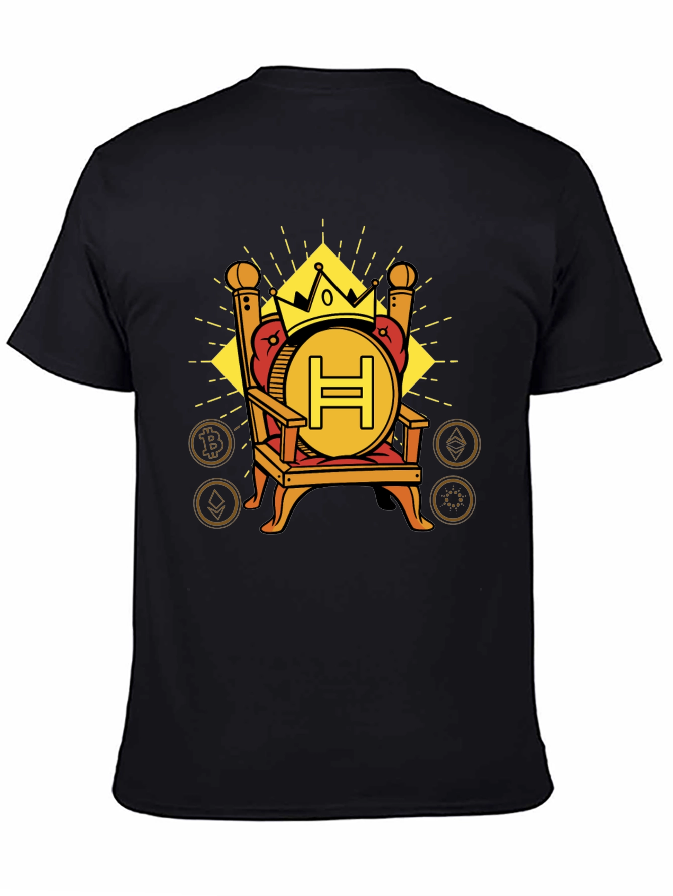 Crypto King T-Shirt - H Coin Throne Design
