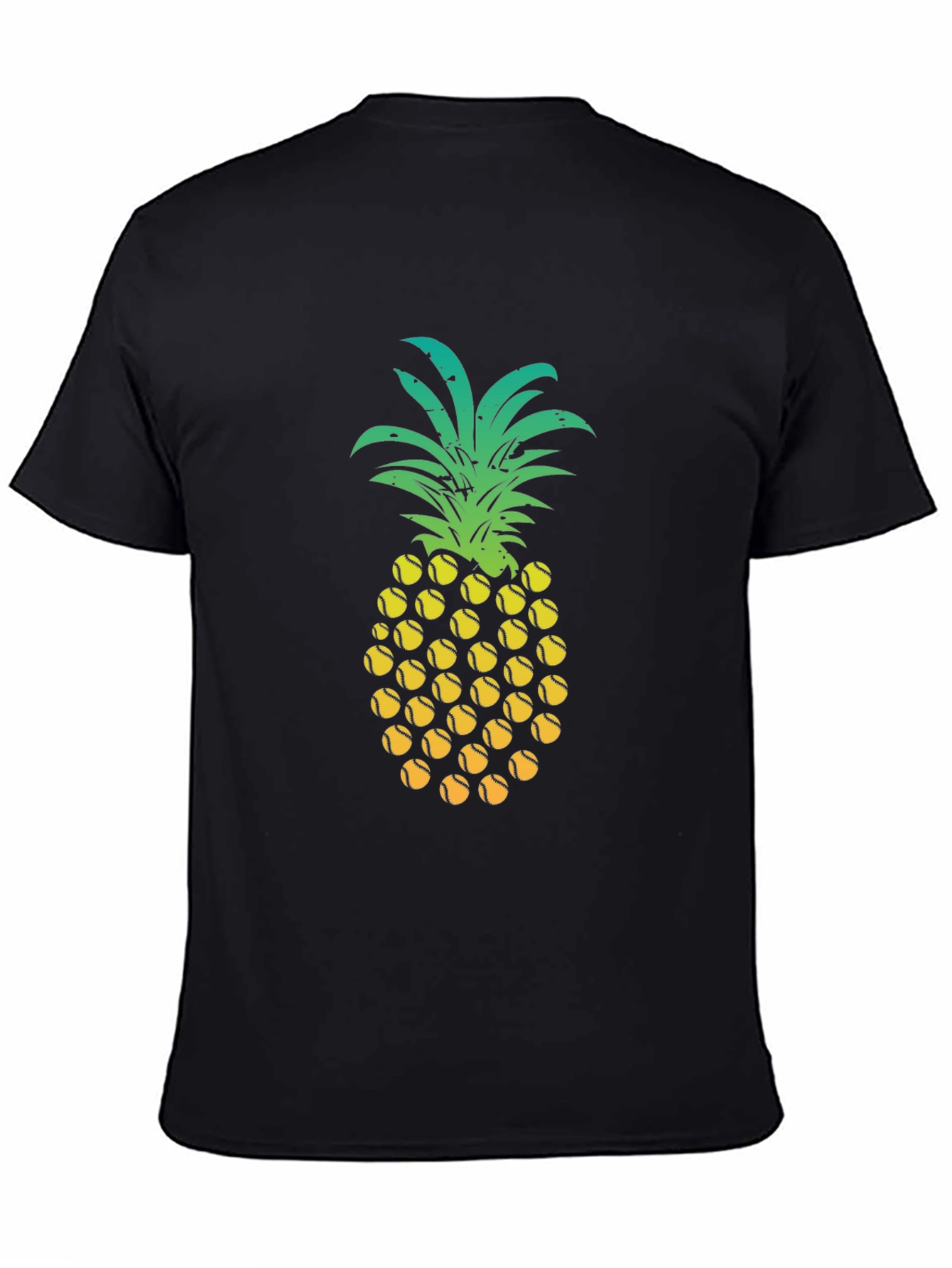 Pineapple Tennis Ball Graphic Tee - Fun Summer Shirt
