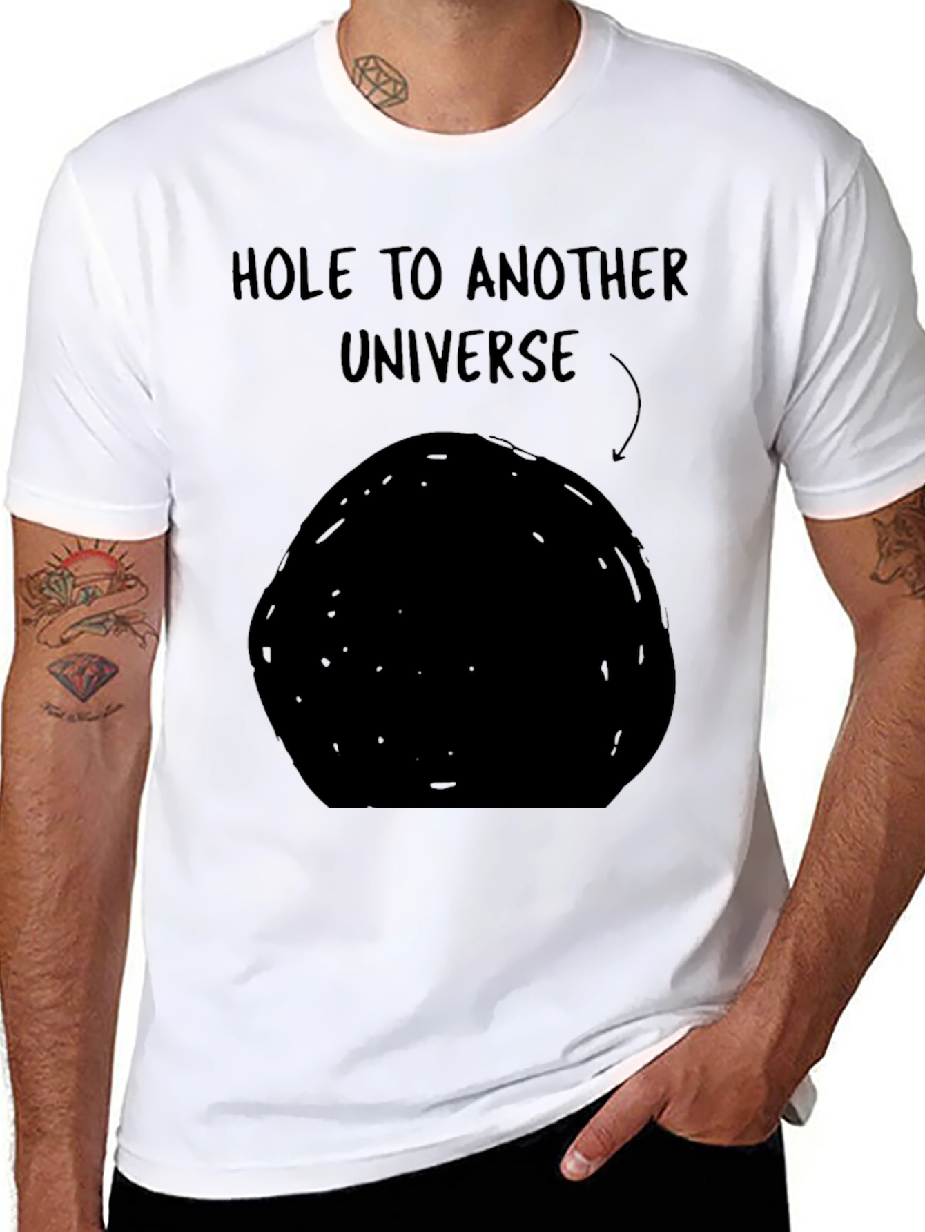 Black Hole to Another Universe Funny Graphic Tee