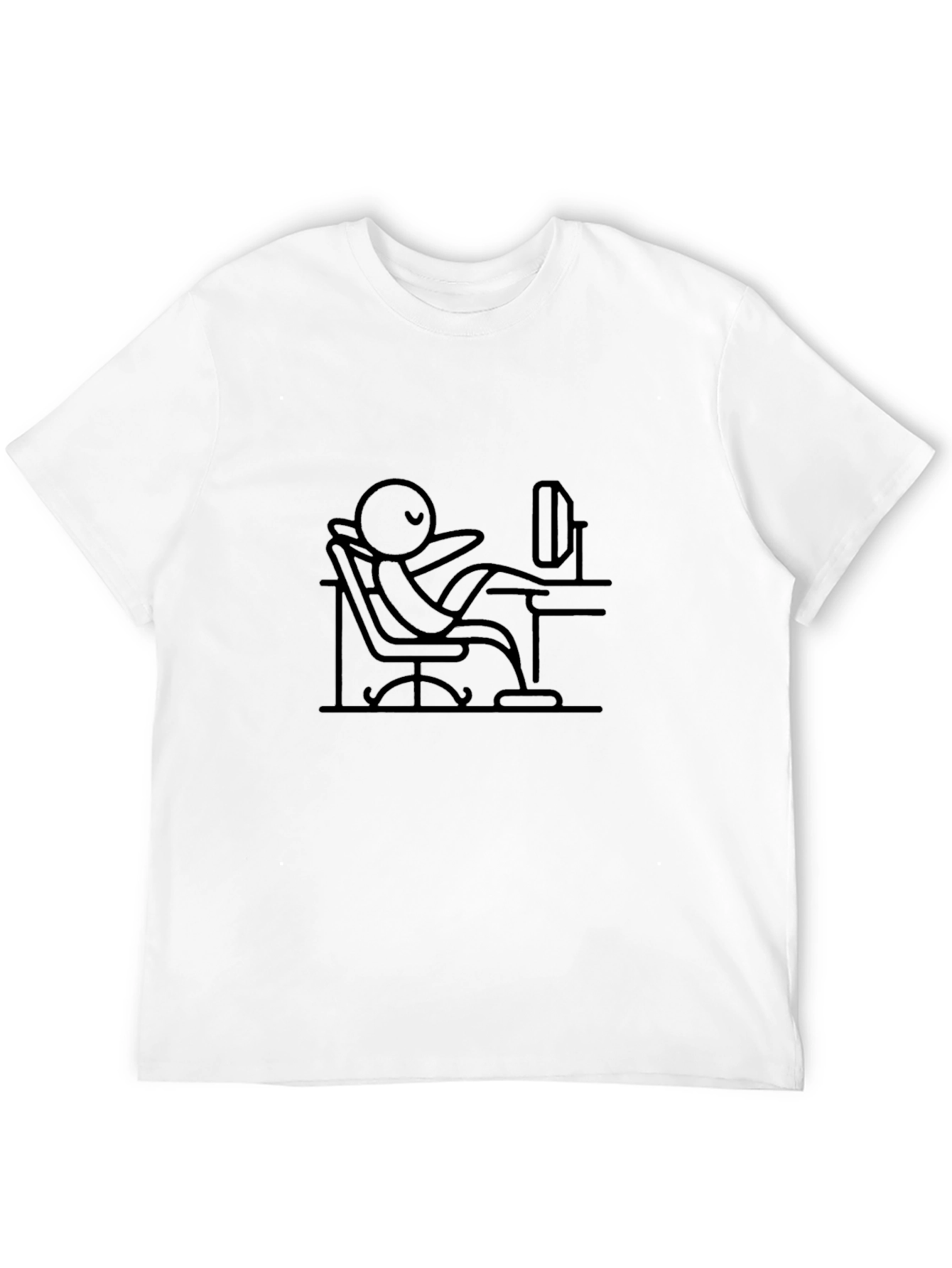 Relaxed Stick Figure Black Tee