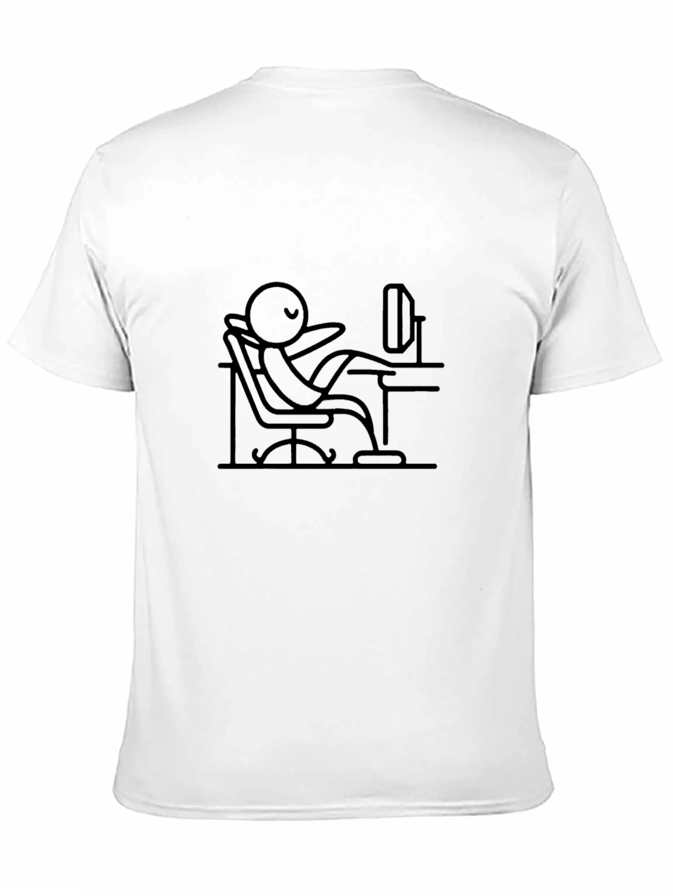 Relaxed Stick Figure Black Tee