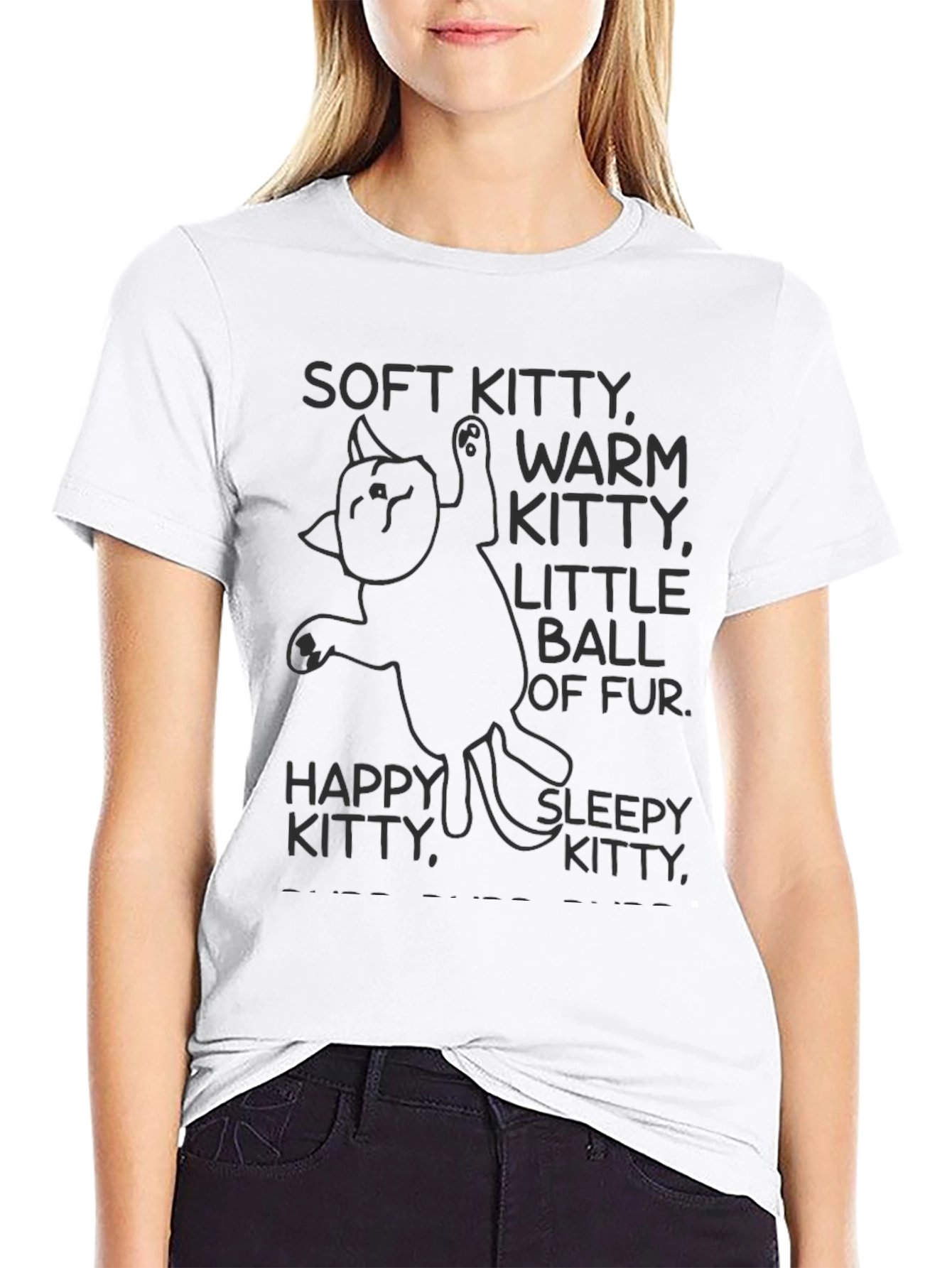Soft Kitty Warm Kitty T-Shirt - Black