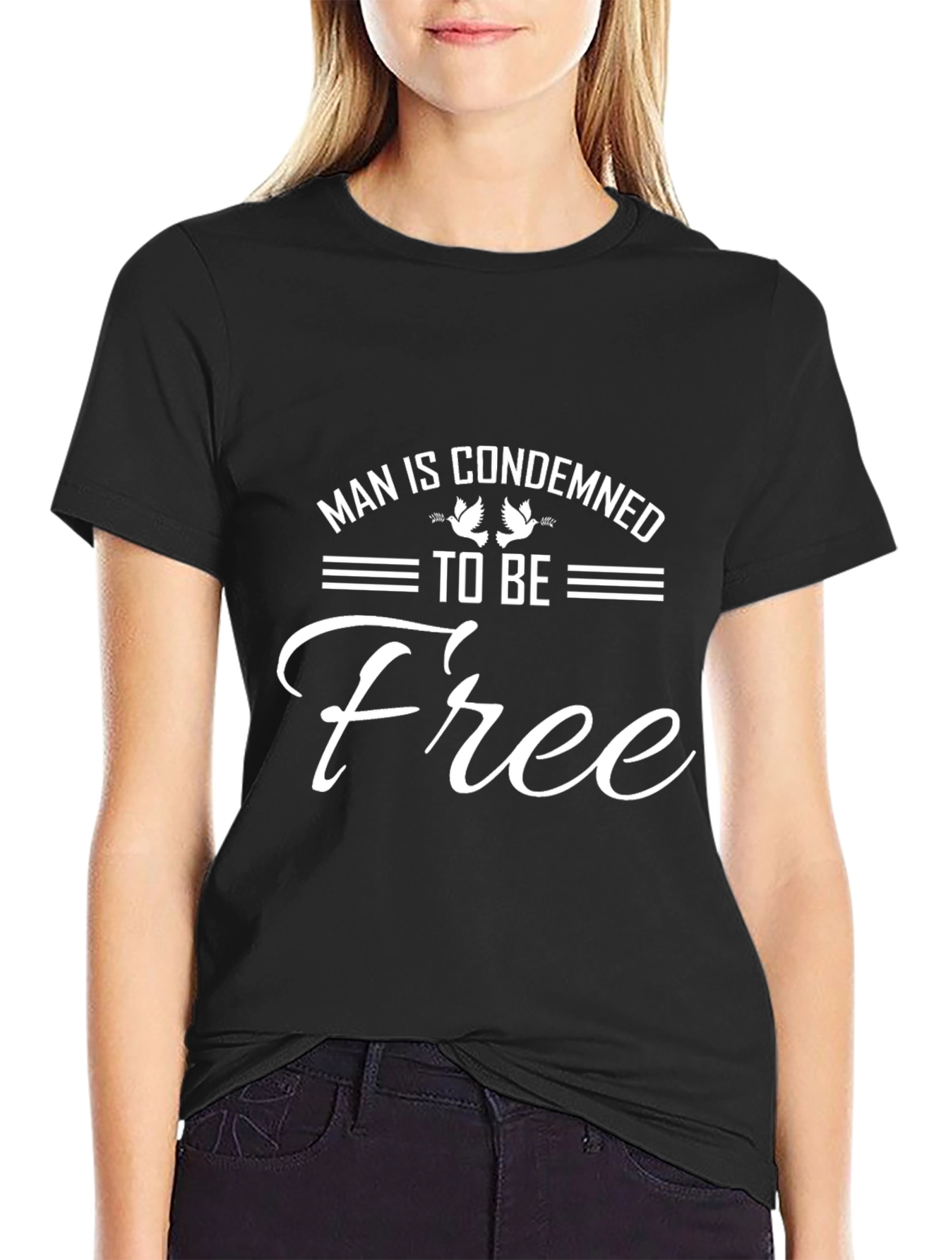 Man is Condemned to Be Free Graphic Tee
