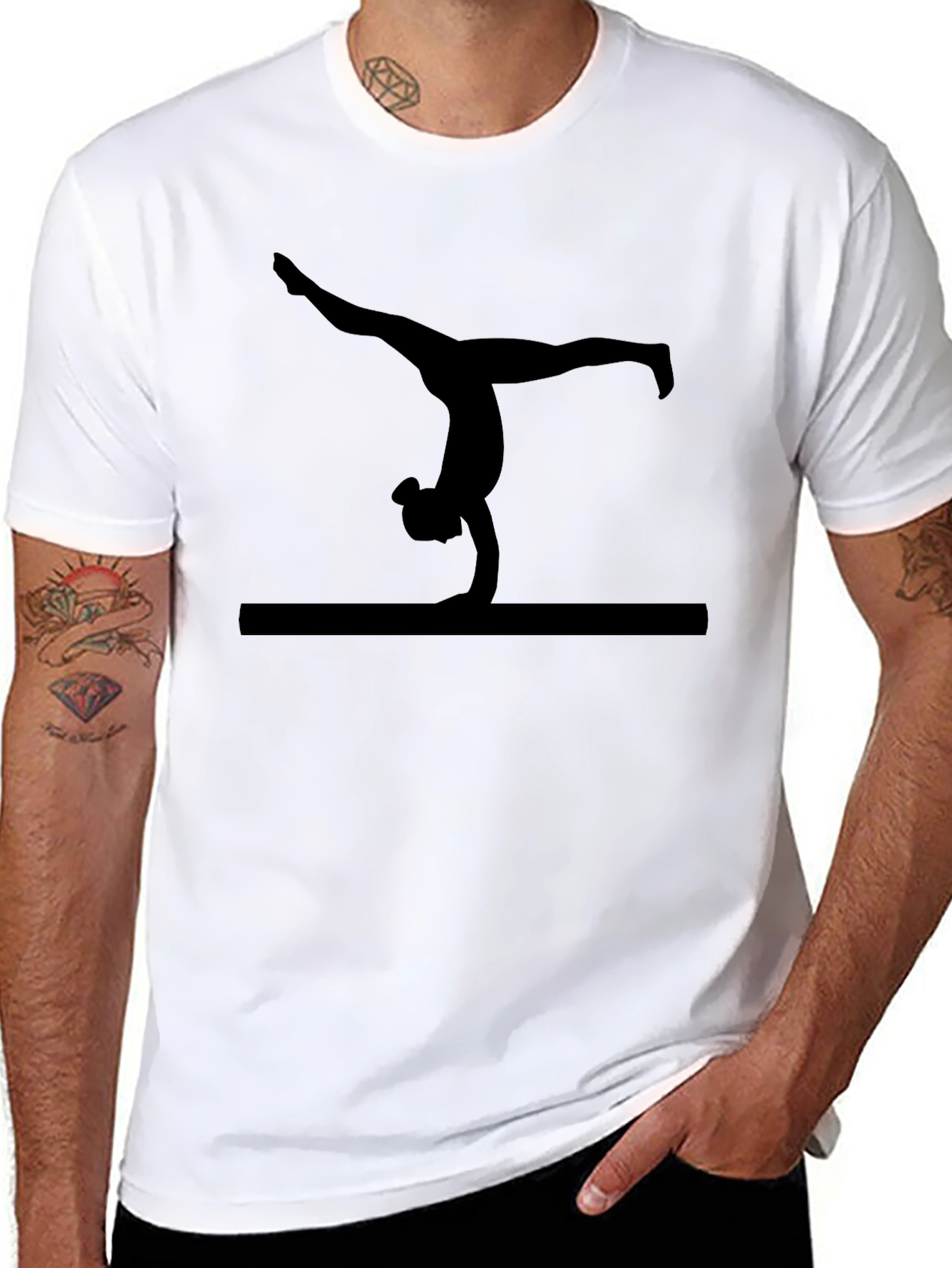 Gymnastics Silhouette Black T-Shirt