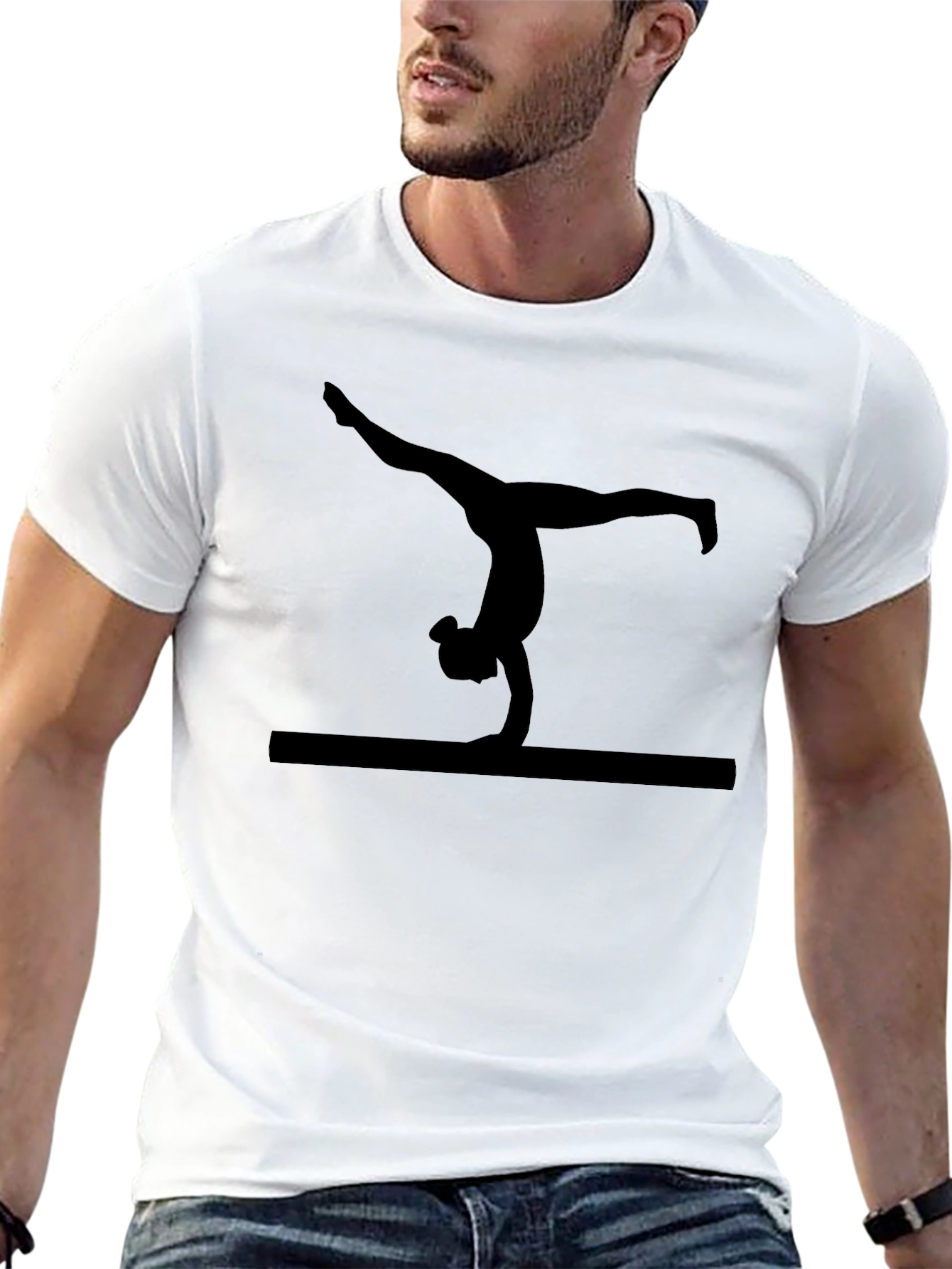 Gymnastics Silhouette Black T-Shirt