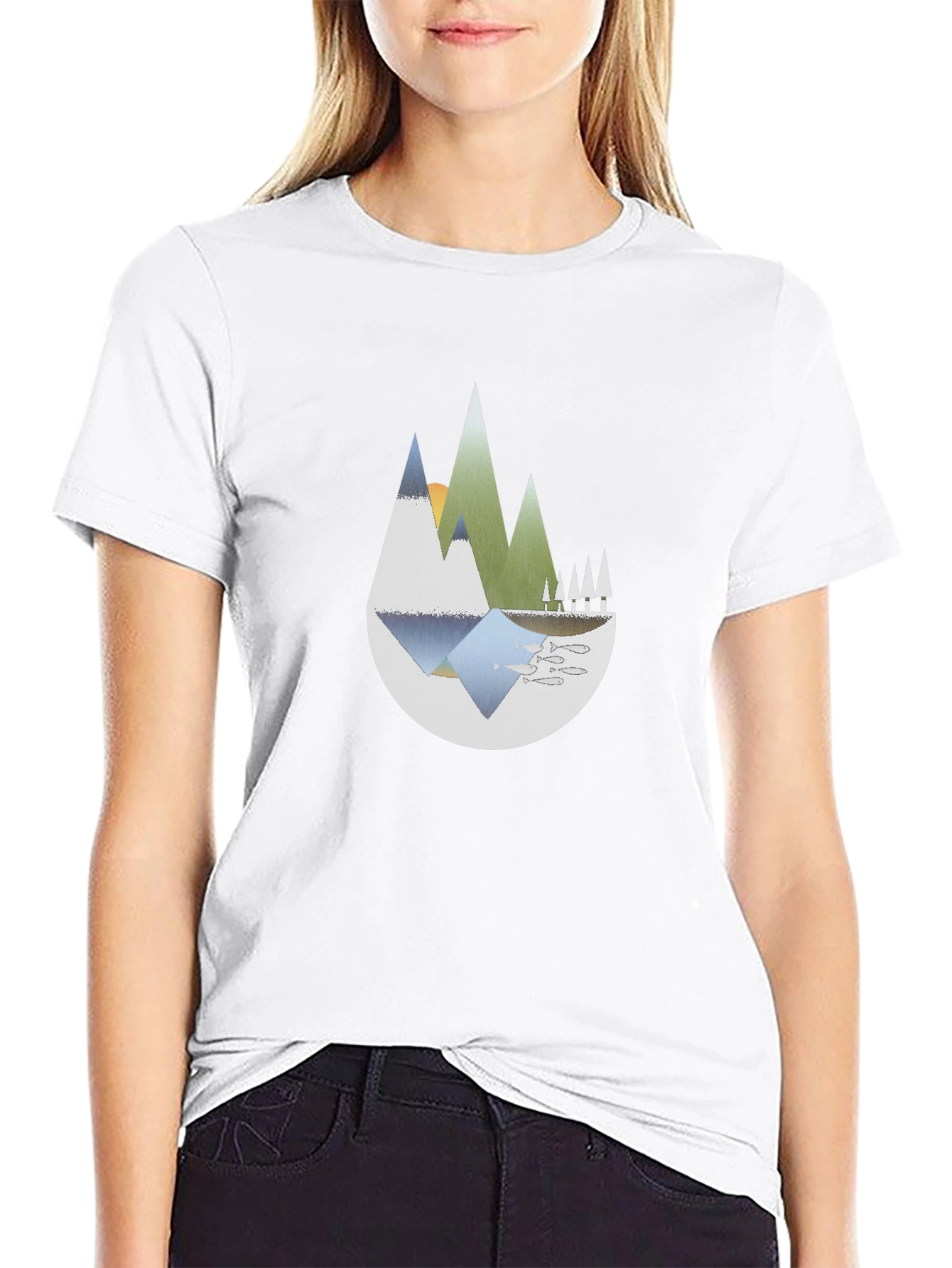Mountain Graphic Black T-Shirt - Nature Inspired Tee