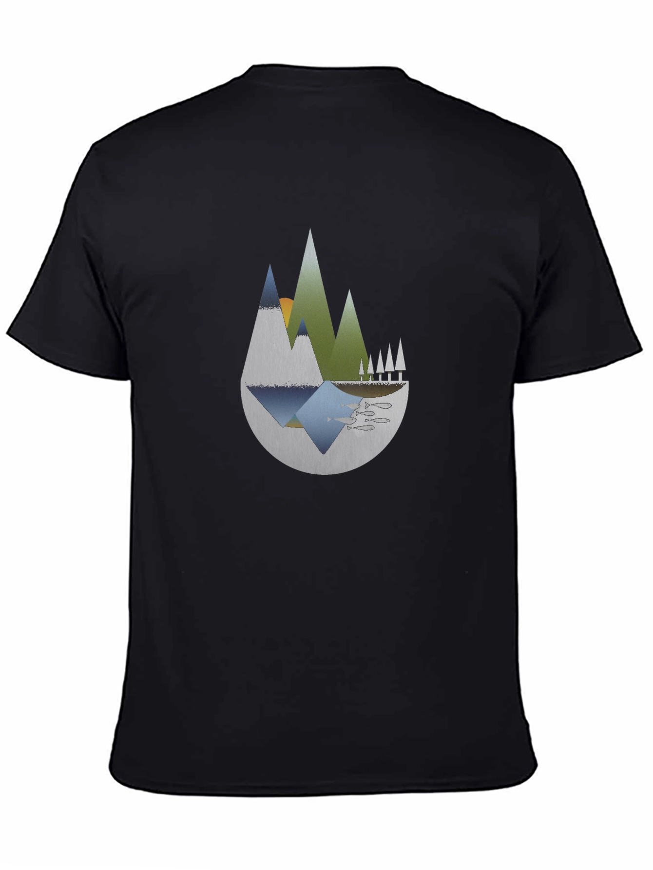 Mountain Graphic Black T-Shirt - Nature Inspired Tee