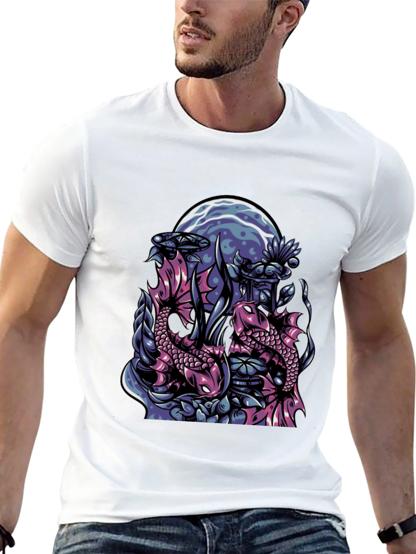 Koi Fish Graphic Tee - Unique Design