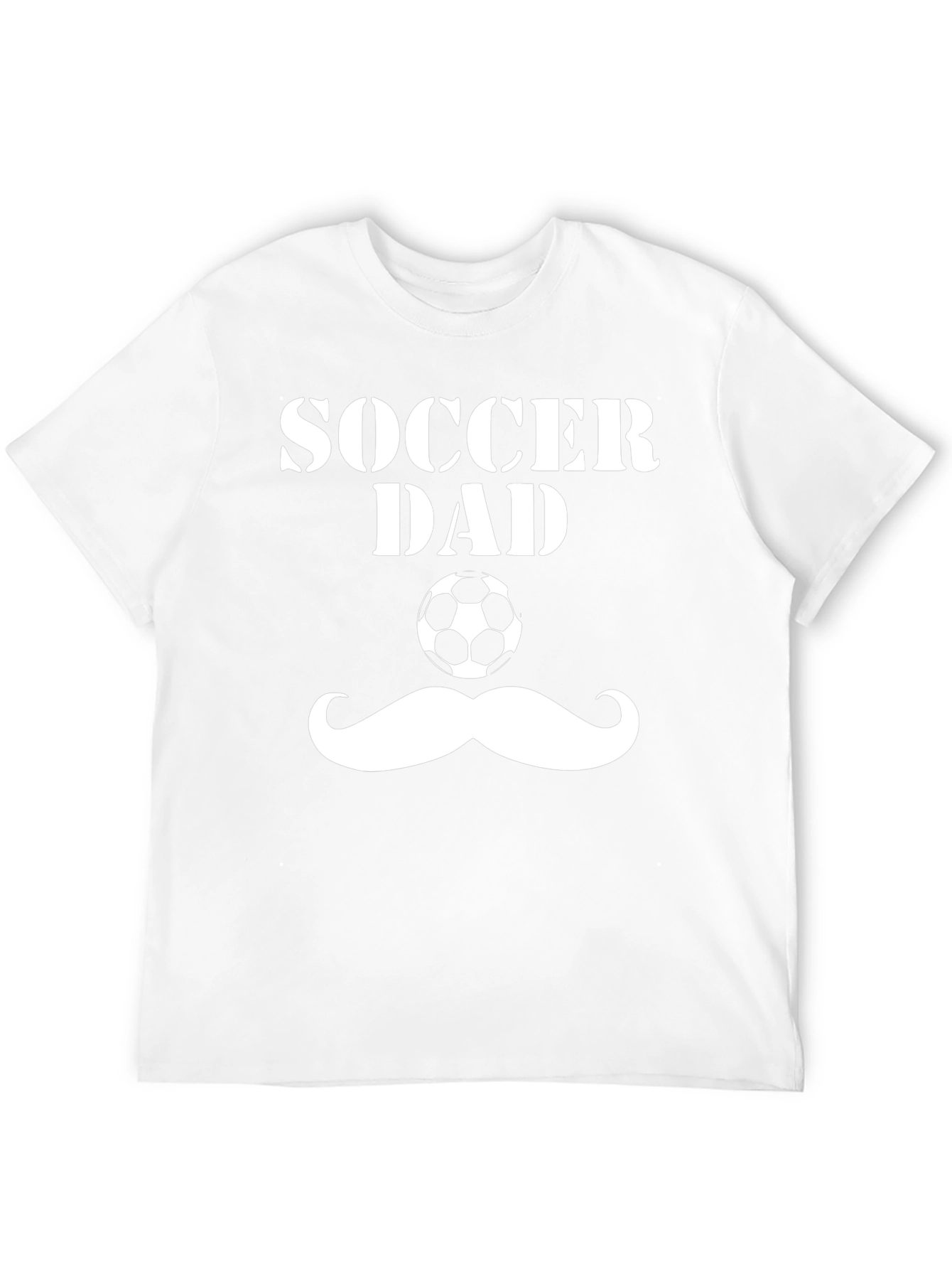 Soccer Dad T-Shirt Funny Mustache Football Tee