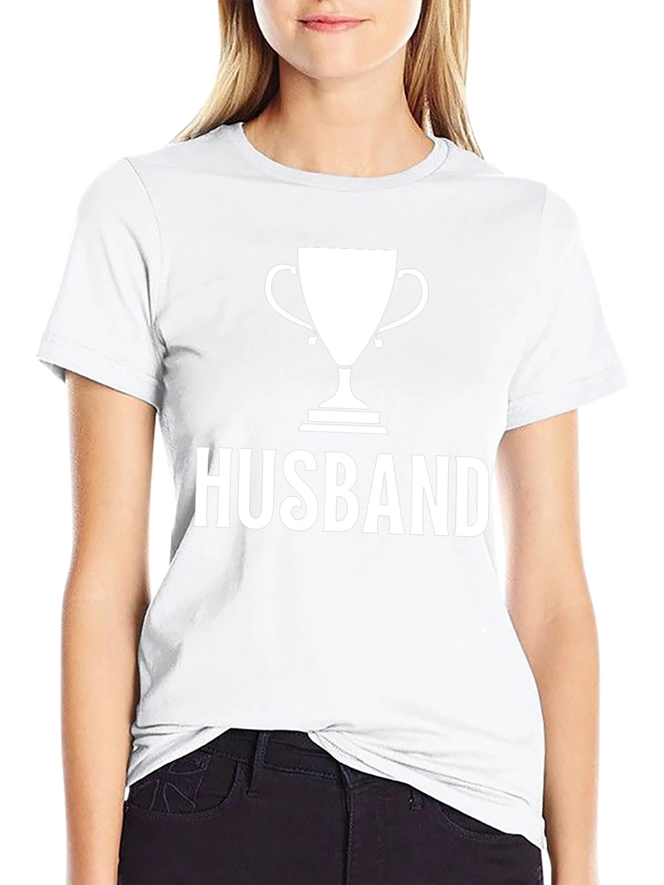 Husband Trophy Graphic T-Shirt - Black