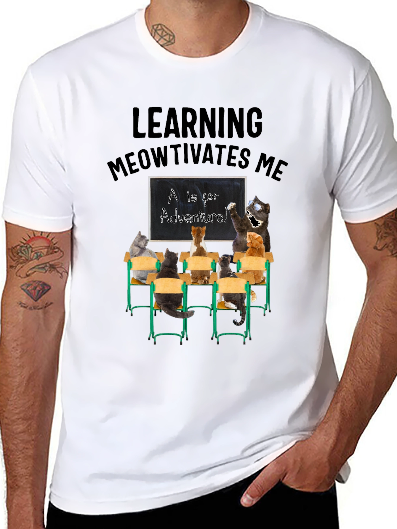 Learning Meowtivates Me T-Shirt