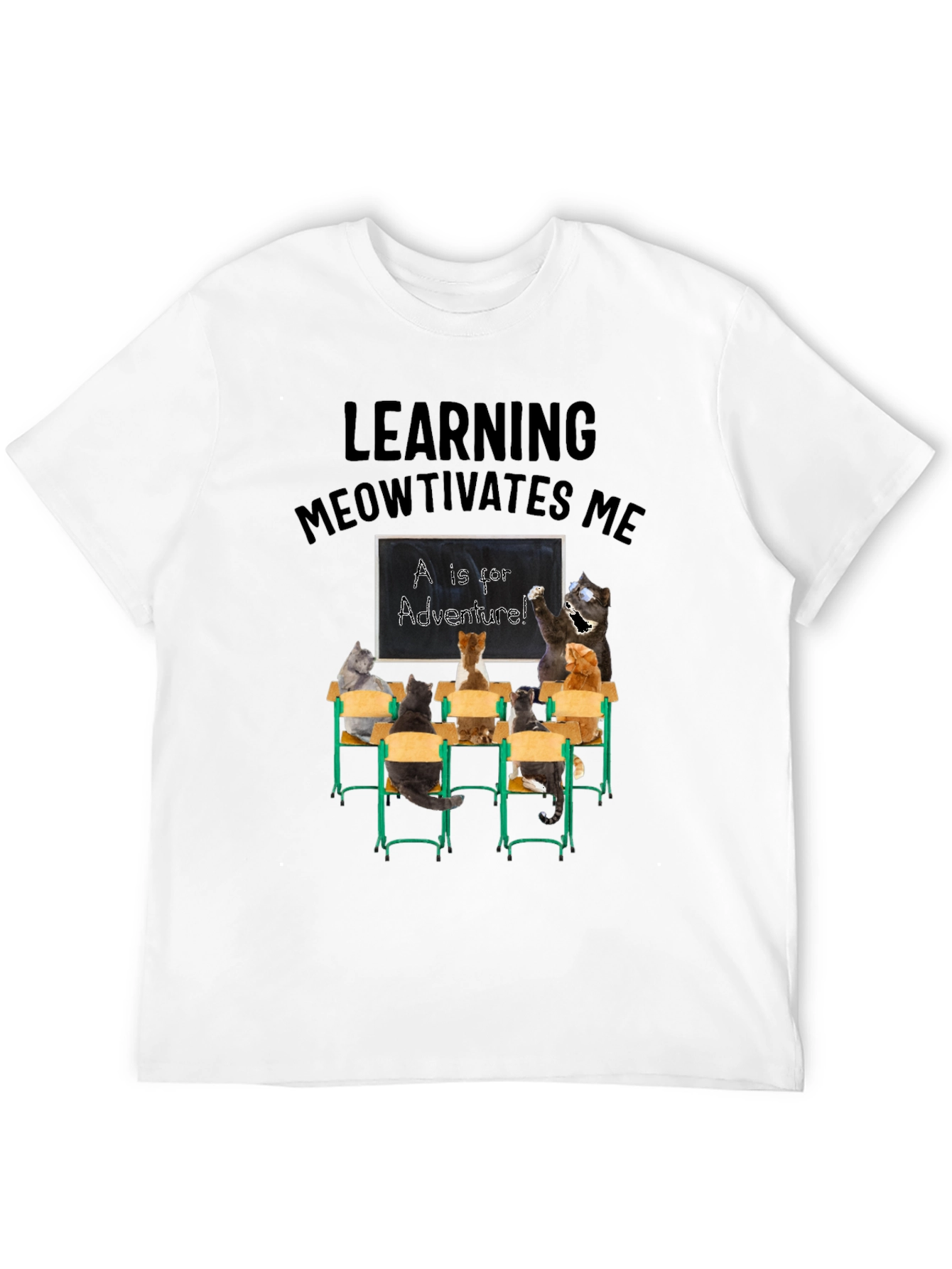 Learning Meowtivates Me T-Shirt