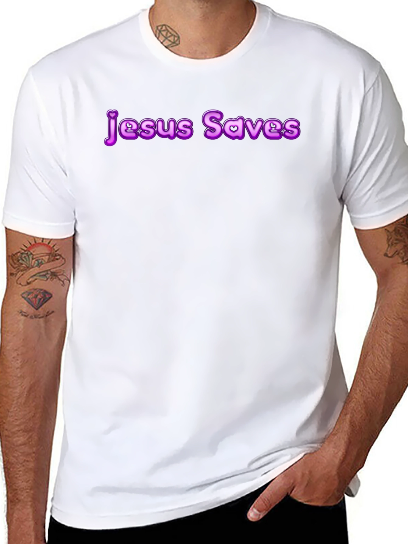 Jesus Saves Black T-Shirt