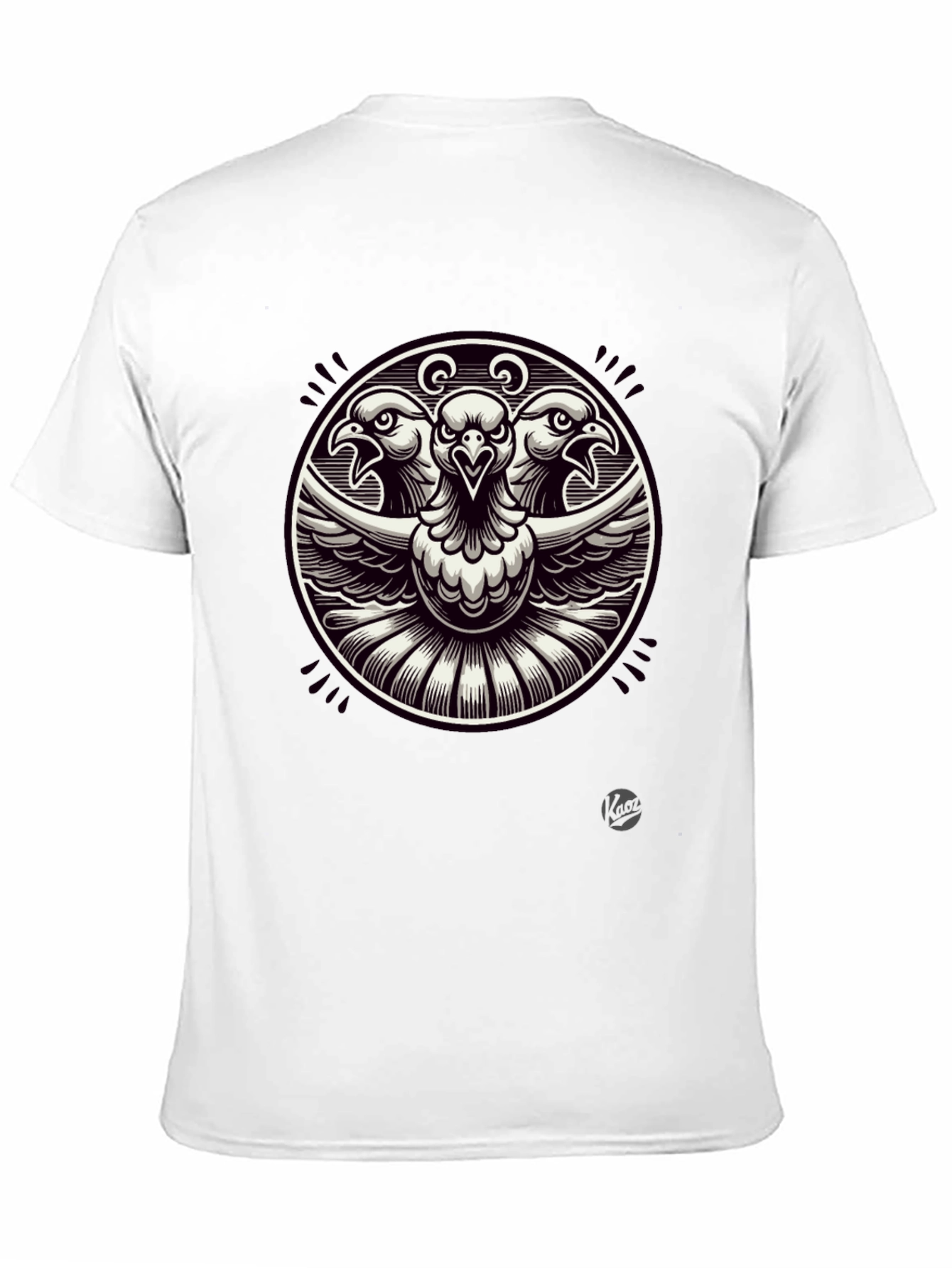 Three-Headed Eagle Graphic Tee - Black