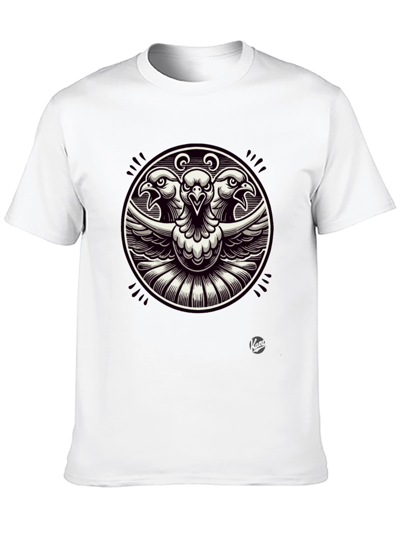 Three-Headed Eagle Graphic Tee - Black