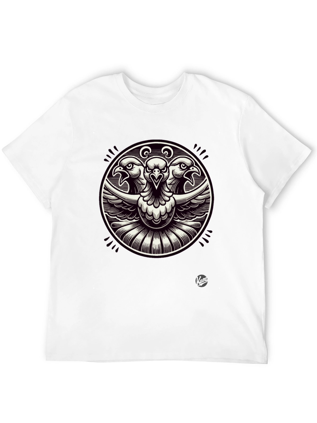 Three-Headed Eagle Graphic Tee - Black
