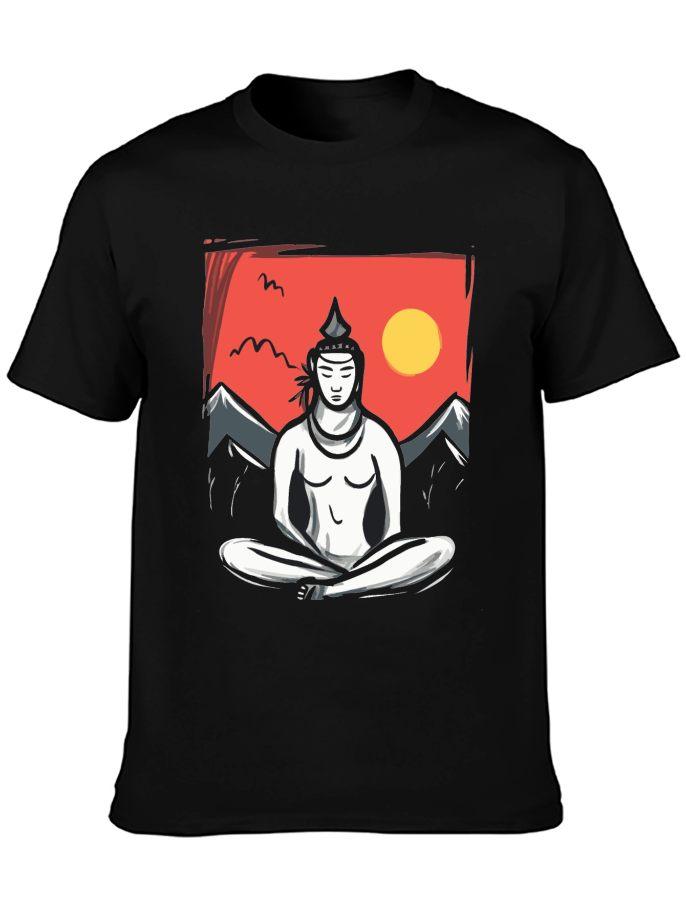 Meditative Zen Buddha Graphic T-Shirt