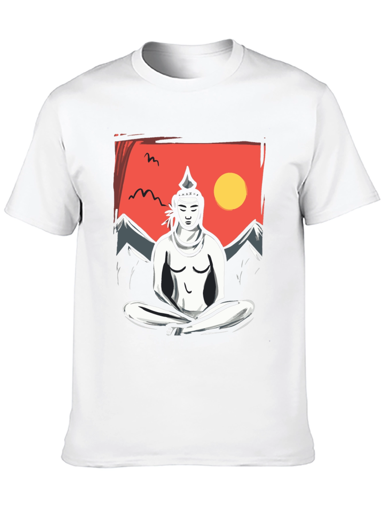 Meditative Zen Buddha Graphic T-Shirt