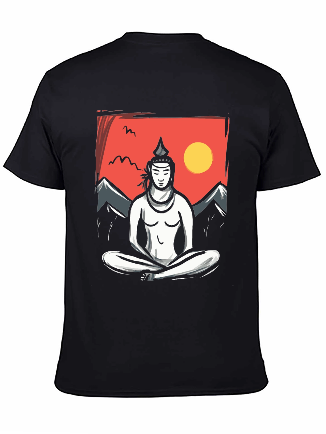 Meditative Zen Buddha Graphic T-Shirt