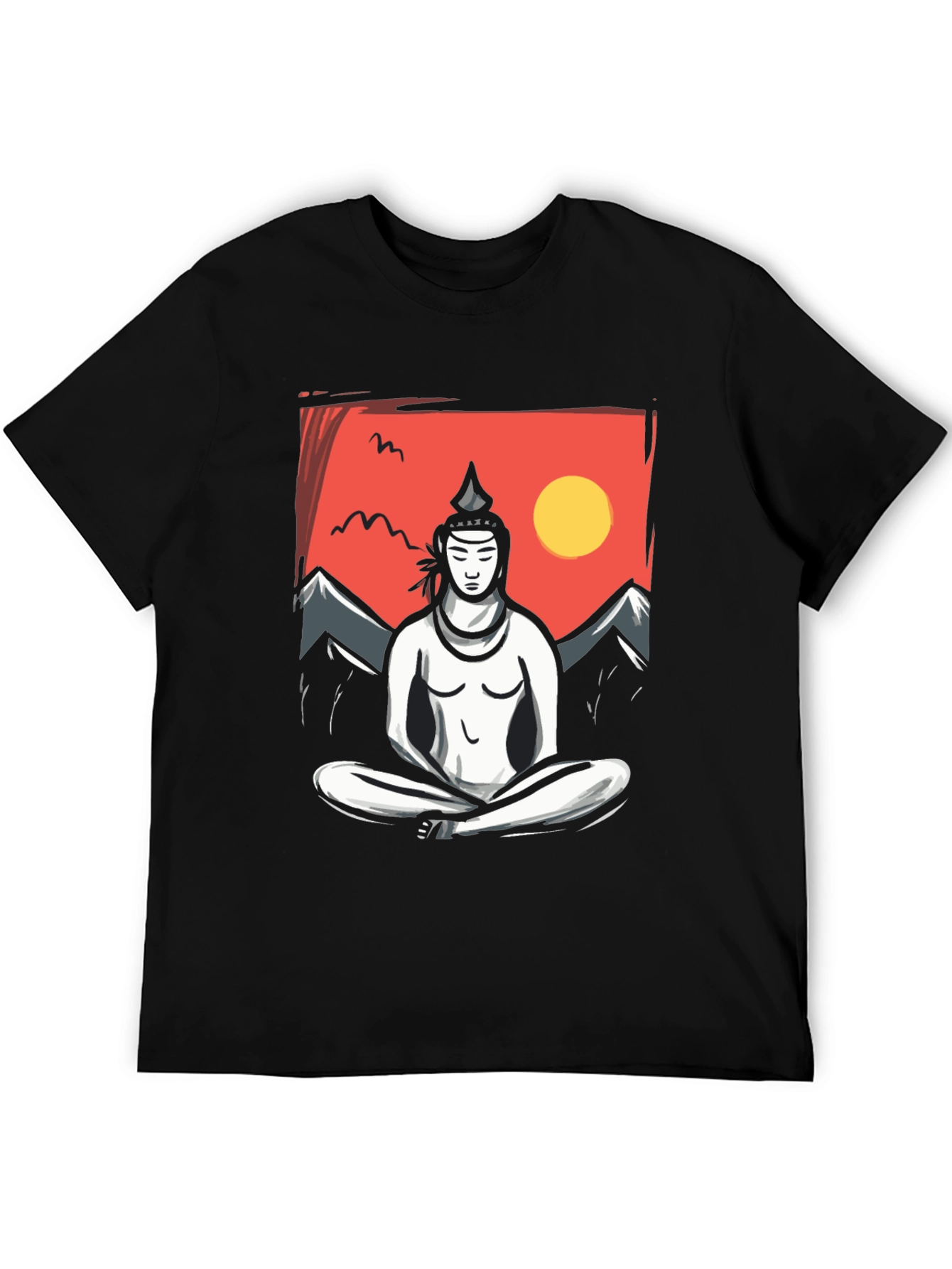Meditative Zen Buddha Graphic T-Shirt