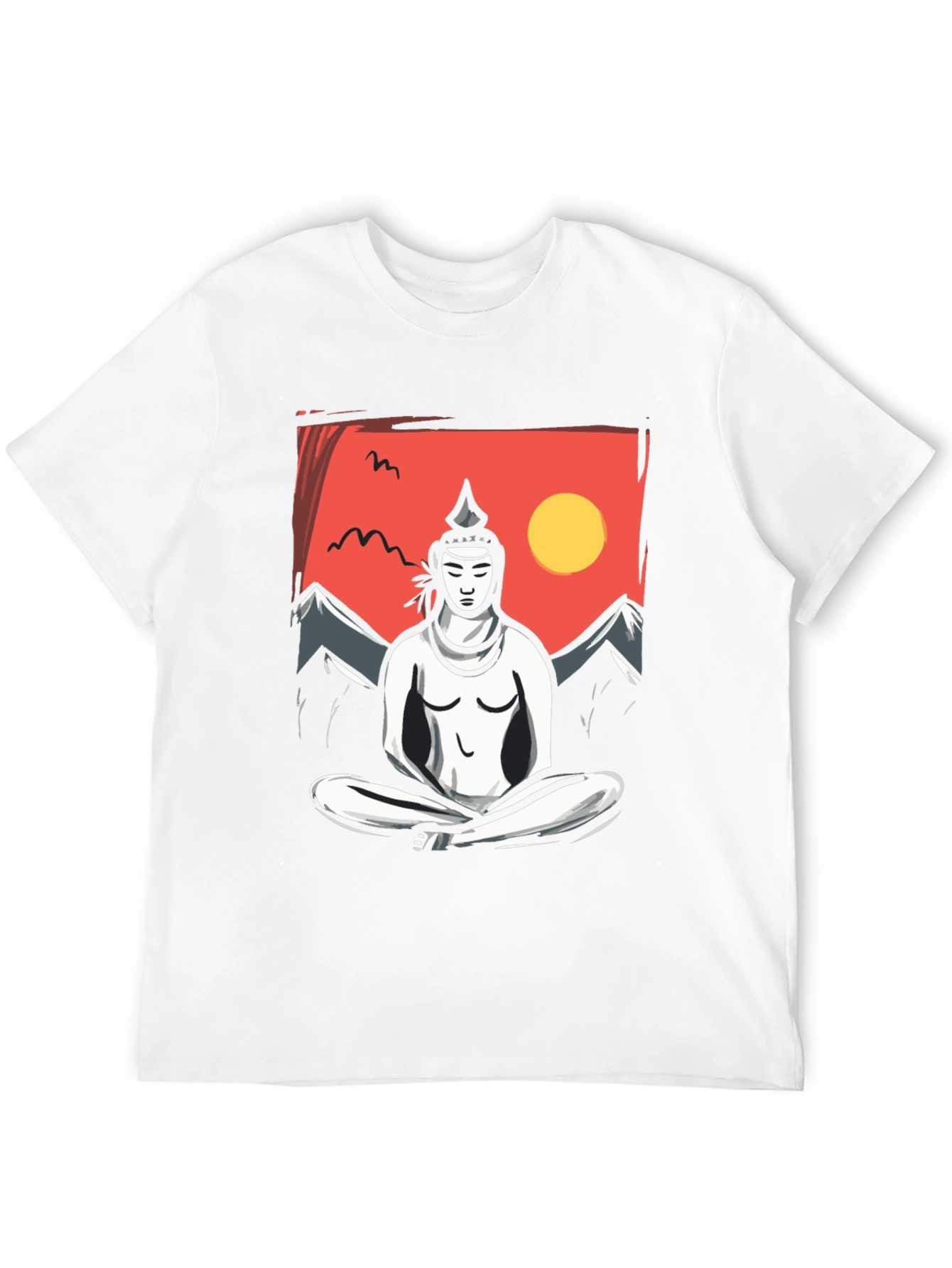 Meditative Zen Buddha Graphic T-Shirt