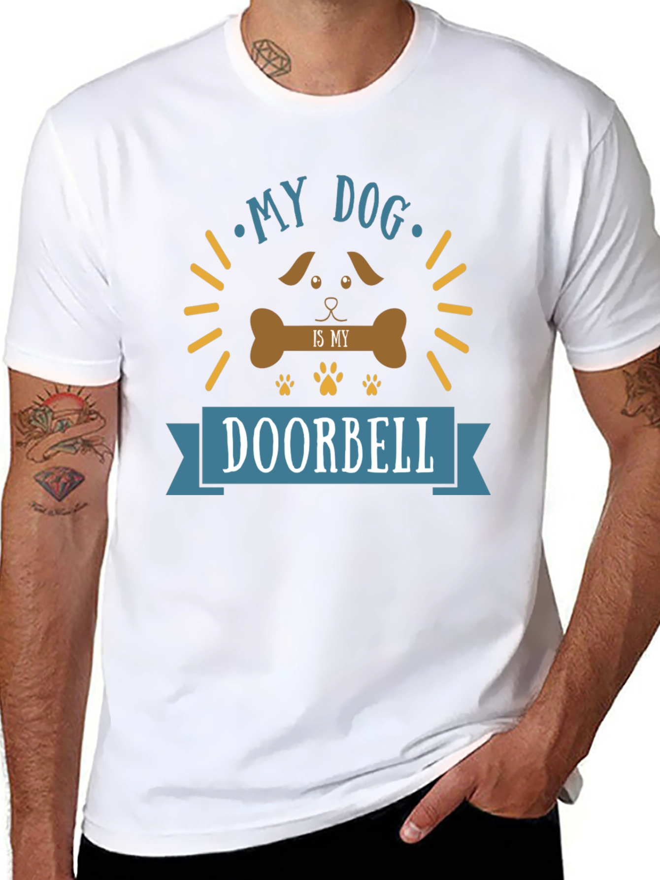 My Dog is My Doorbell Funny Graphic T-Shirt