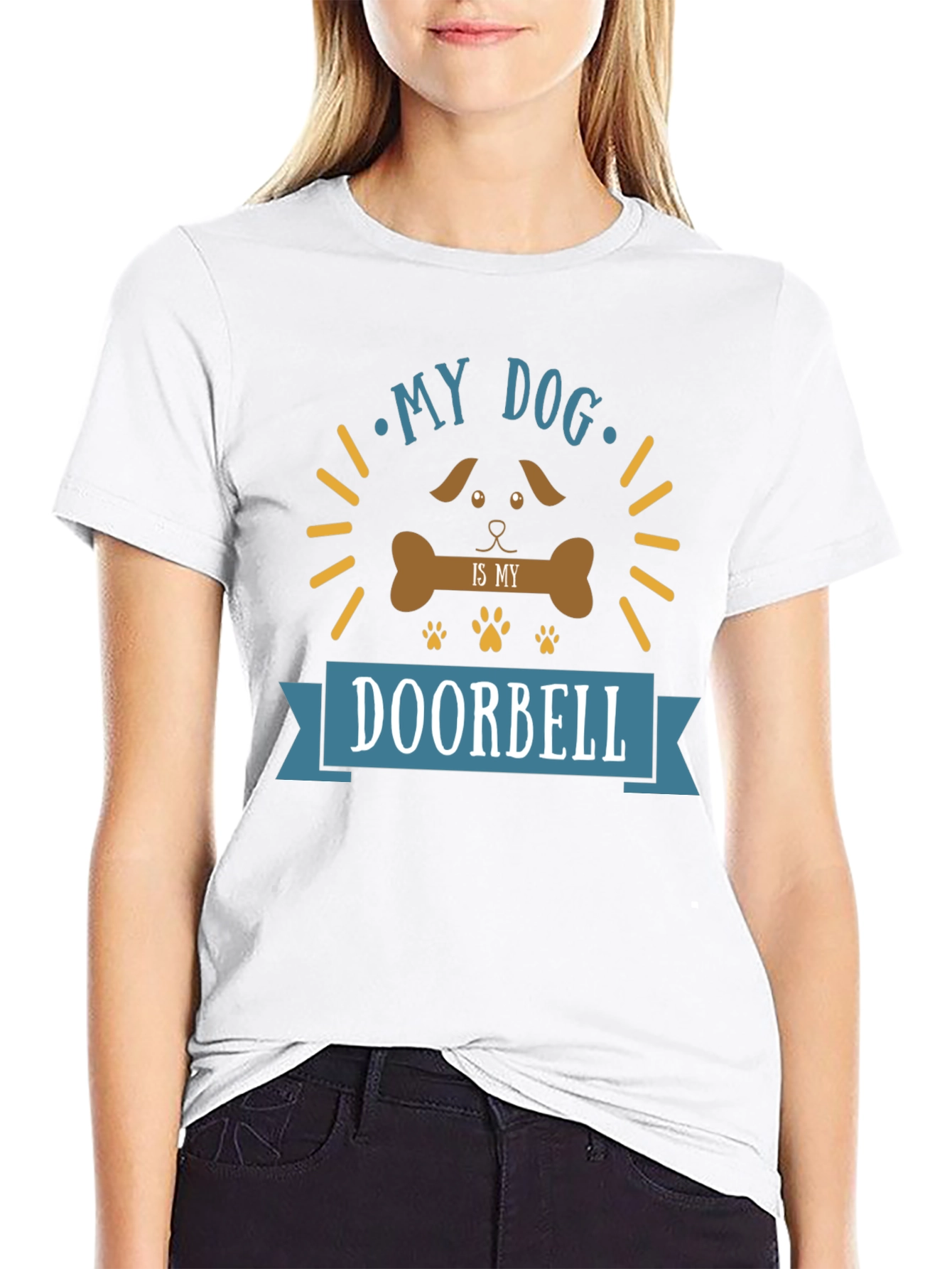 My Dog is My Doorbell Funny Graphic T-Shirt