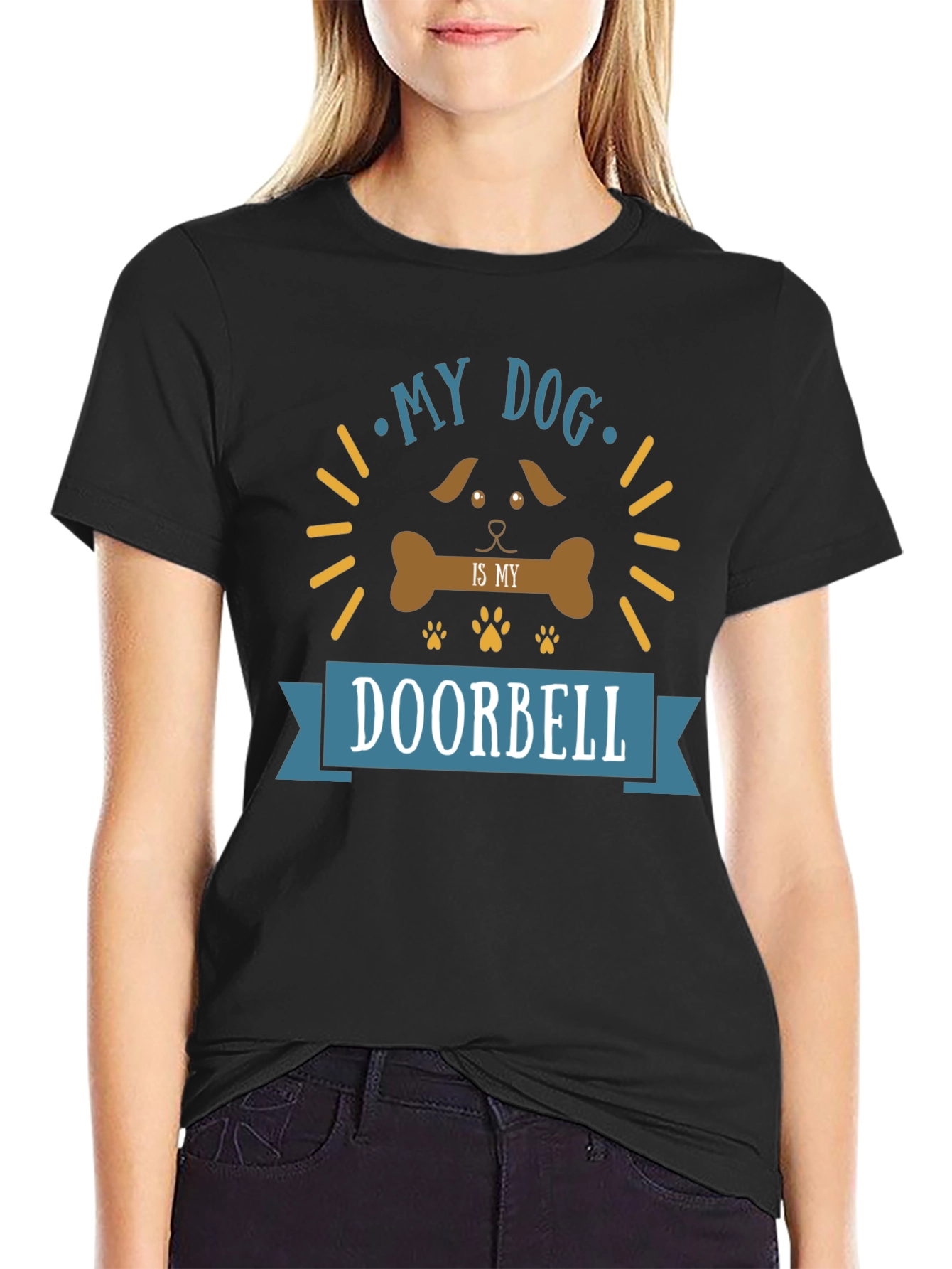 My Dog is My Doorbell Funny Graphic T-Shirt