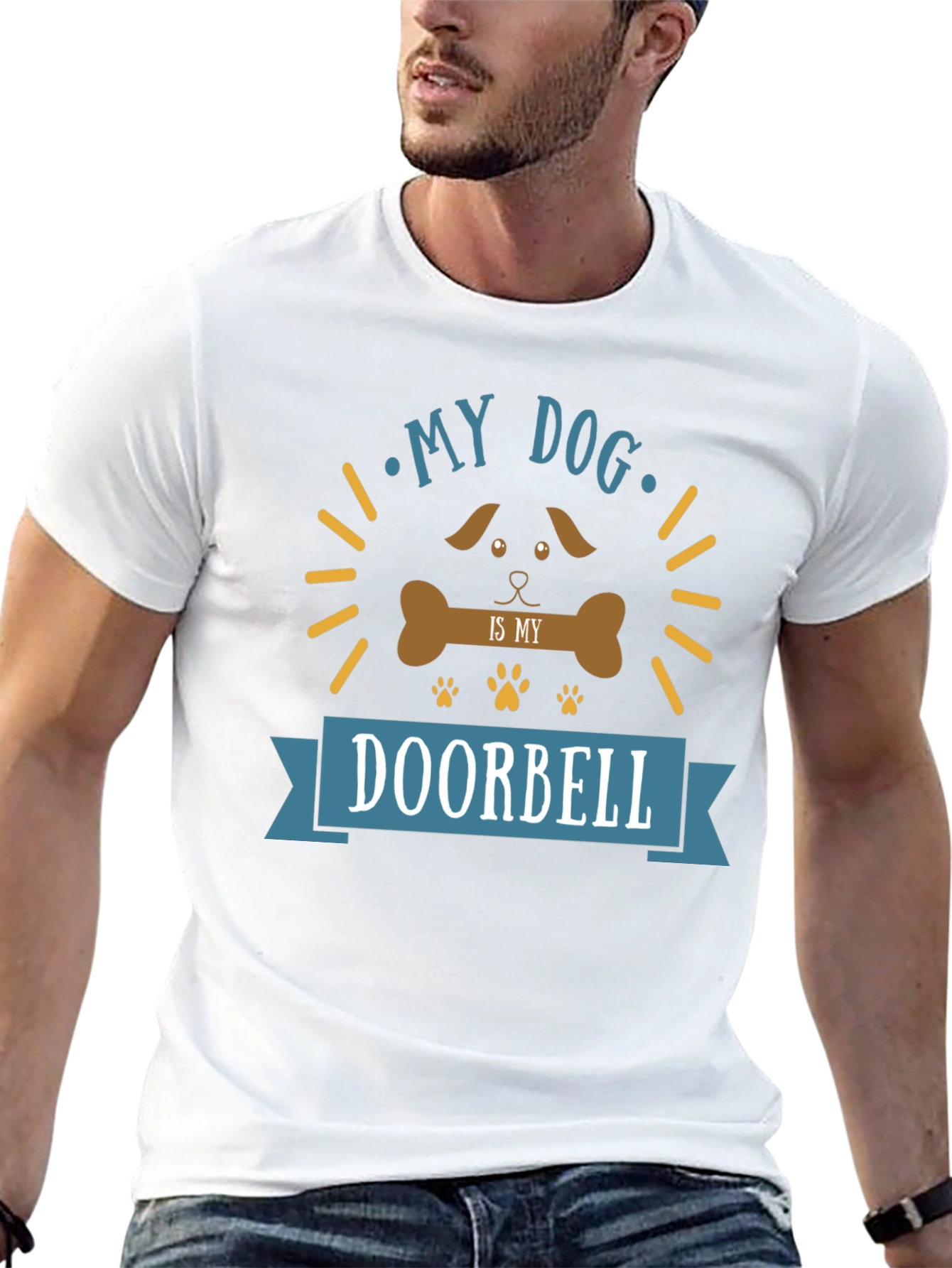 My Dog is My Doorbell Funny Graphic T-Shirt