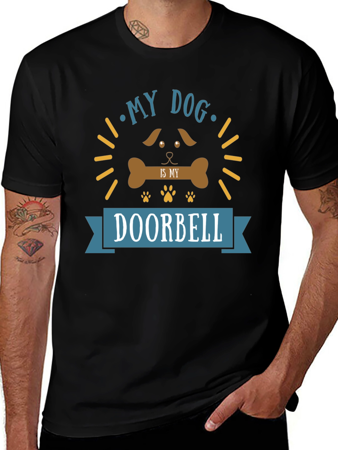 My Dog is My Doorbell Funny Graphic T-Shirt