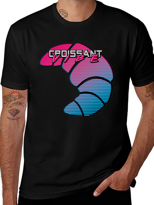 Croissant Vibe T-Shirt - Retro Design