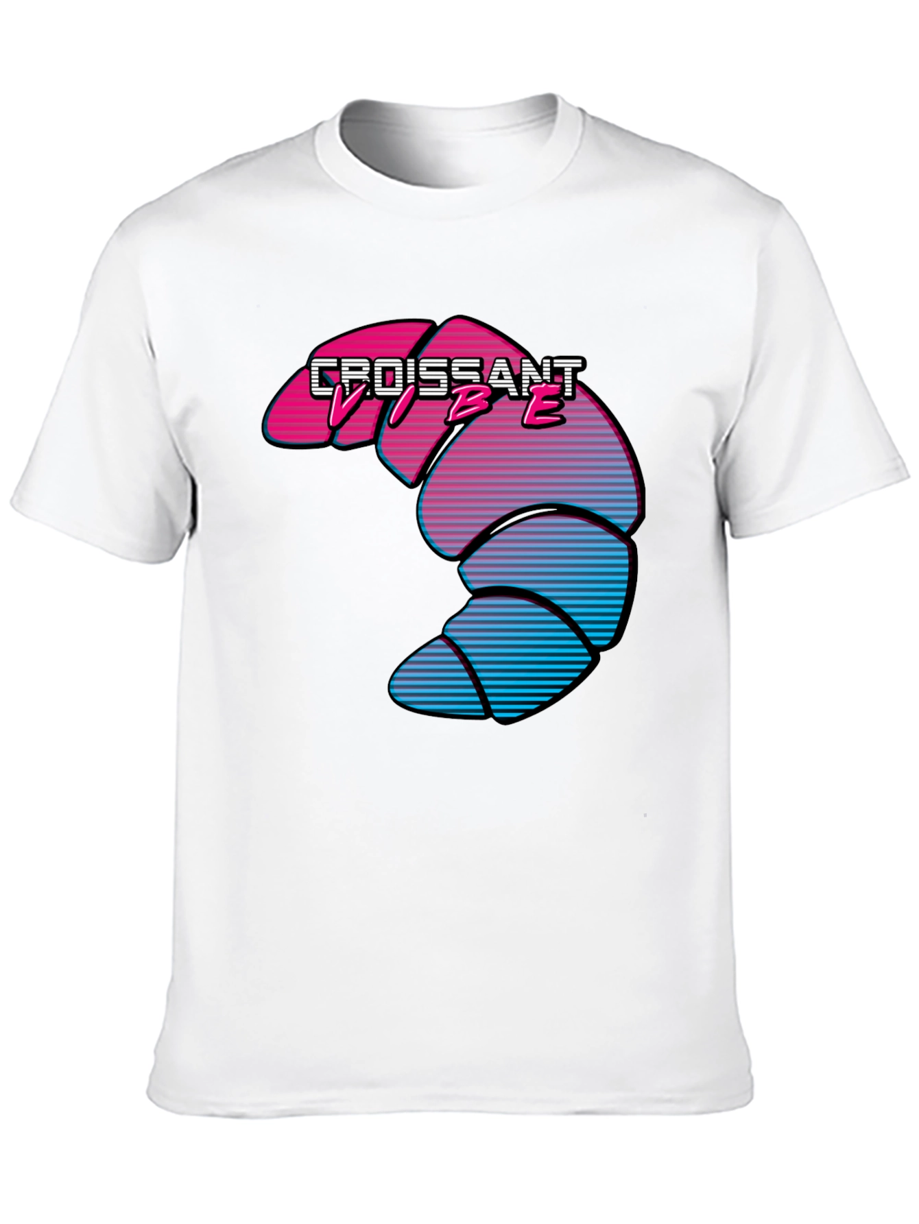 Croissant Vibe T-Shirt - Retro Design