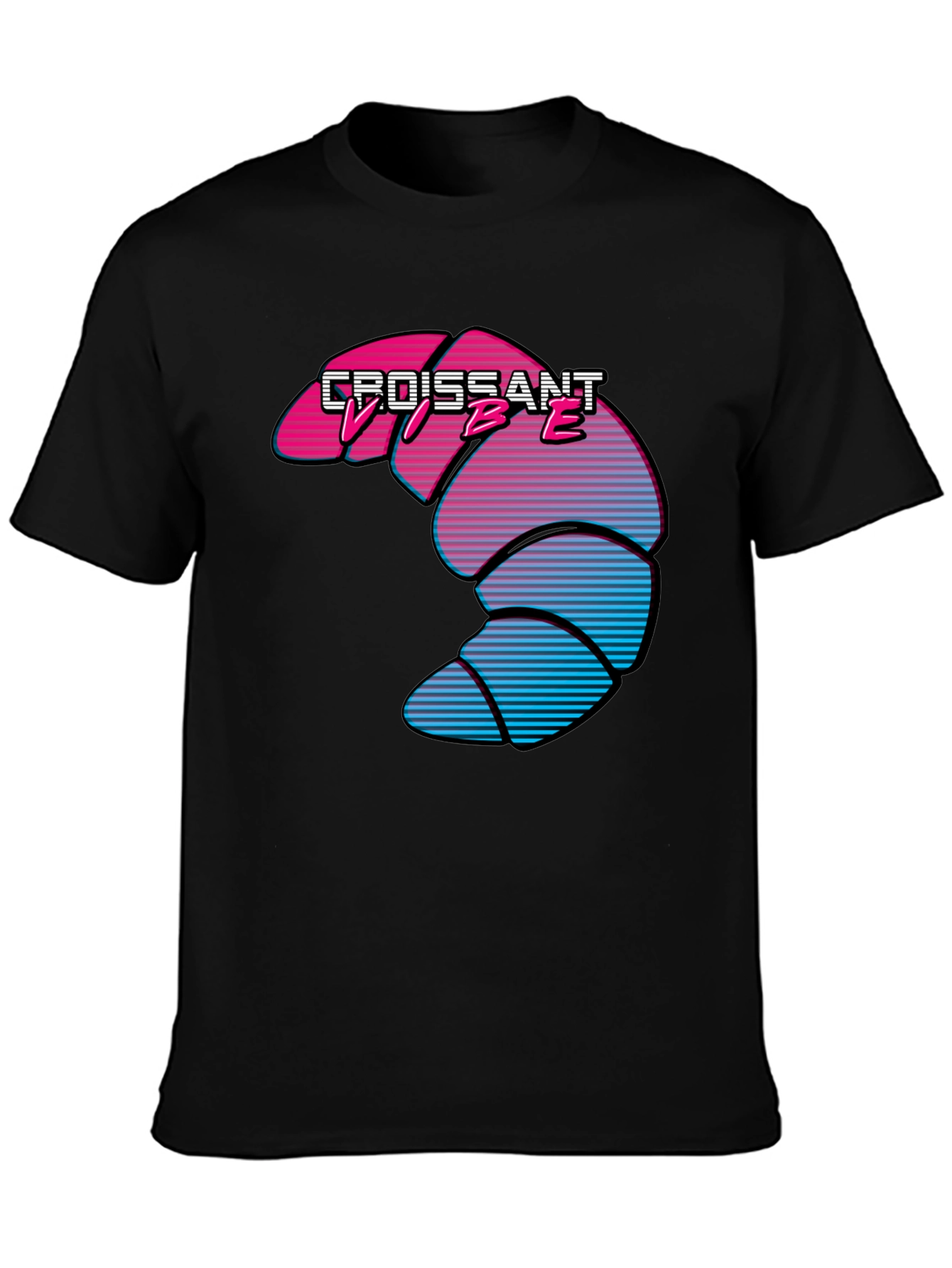 Croissant Vibe T-Shirt - Retro Design