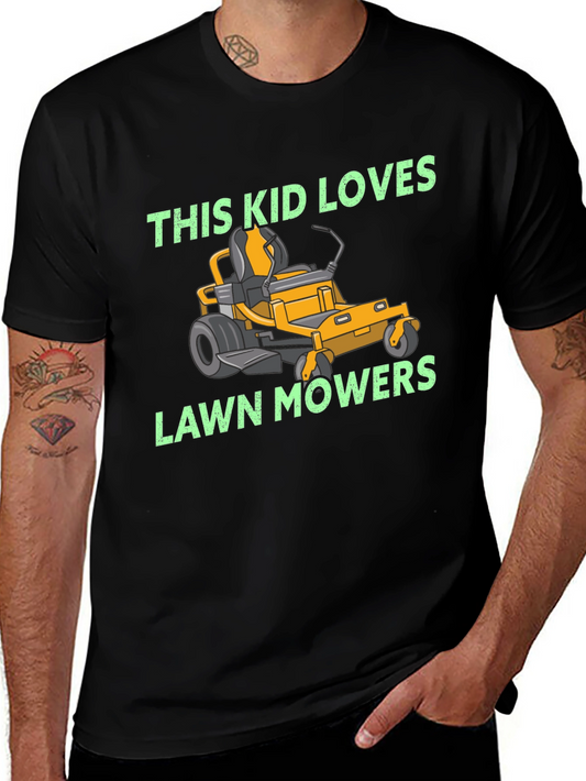 Lawn Mower Fan T-Shirt - This Kid Loves Lawn Mowers