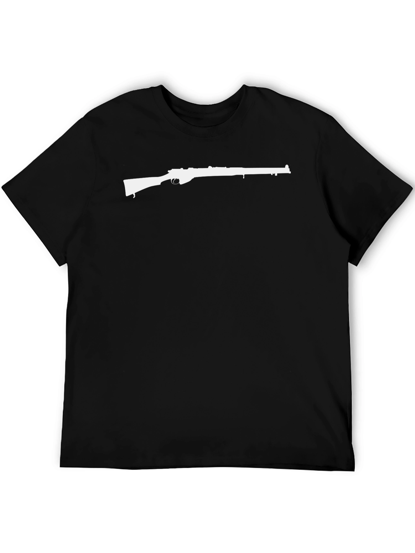 Rifle Graphic Tee - Black Cotton T-Shirt
