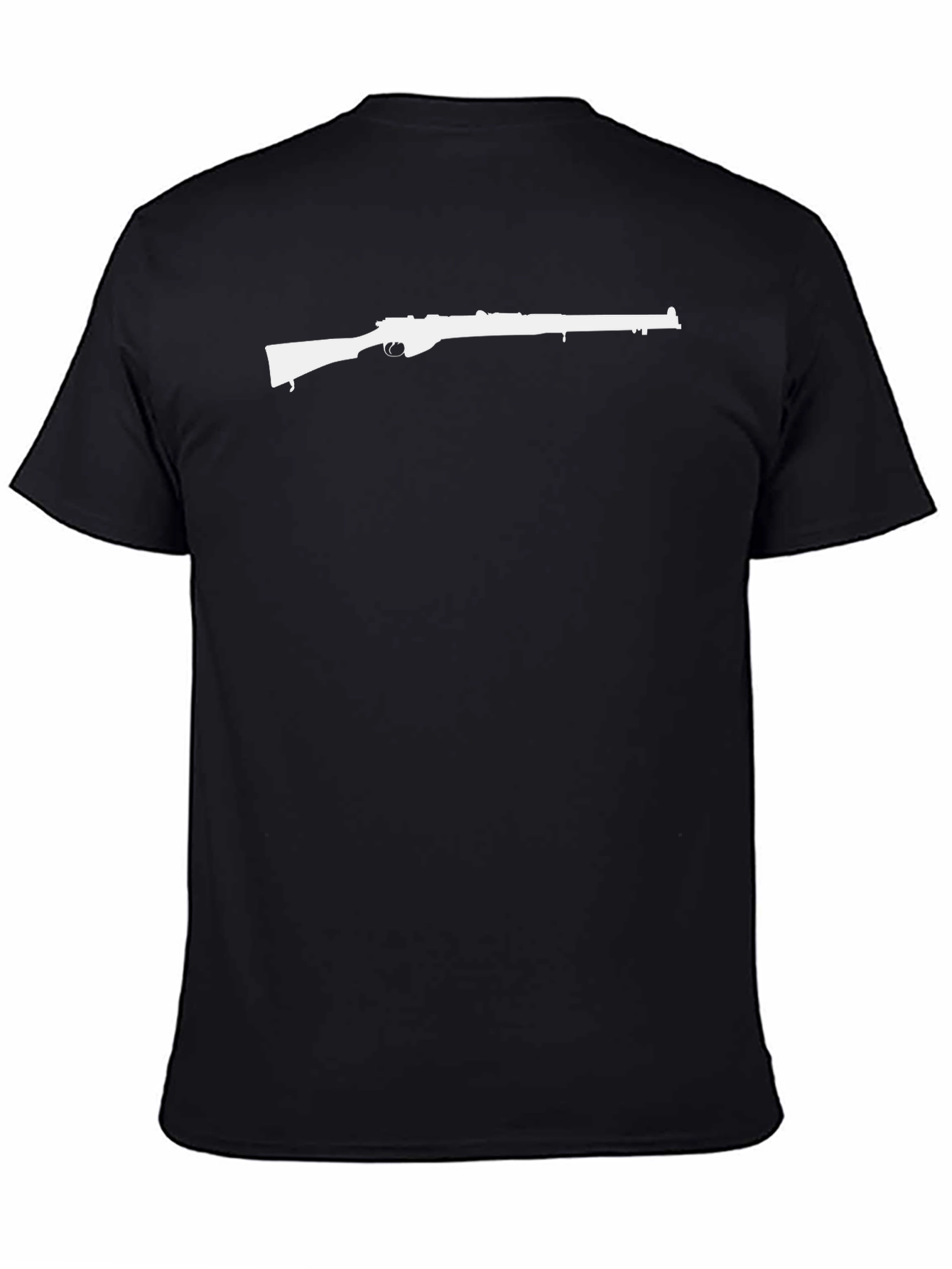 Rifle Graphic Tee - Black Cotton T-Shirt