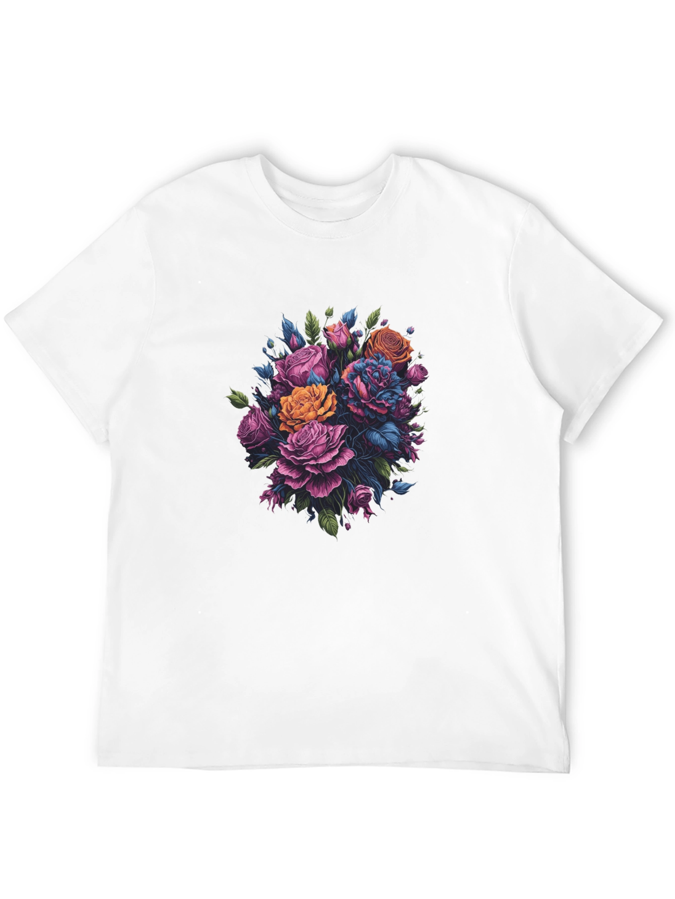 Floral Bouquet Black T-Shirt