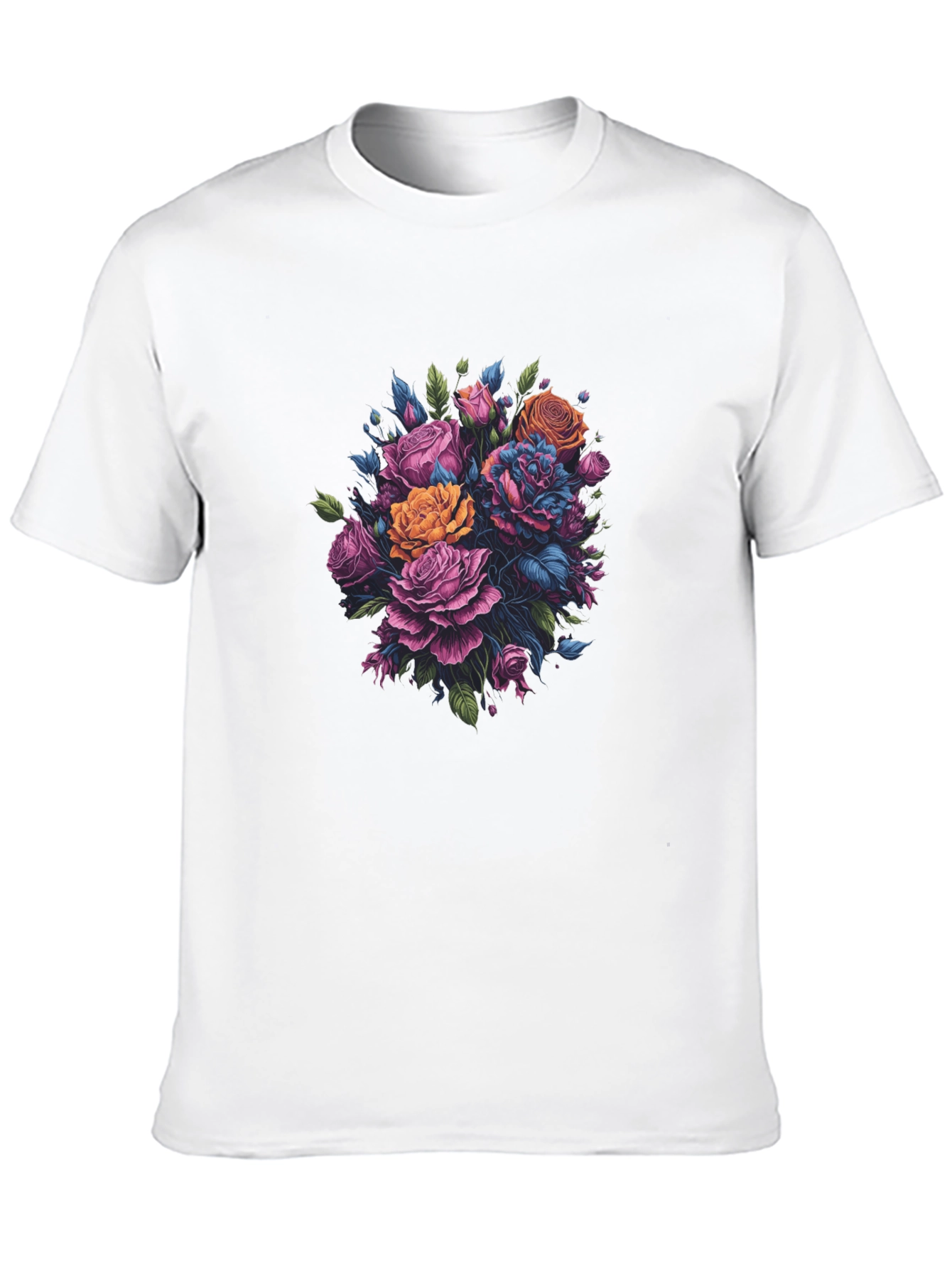 Floral Bouquet Black T-Shirt
