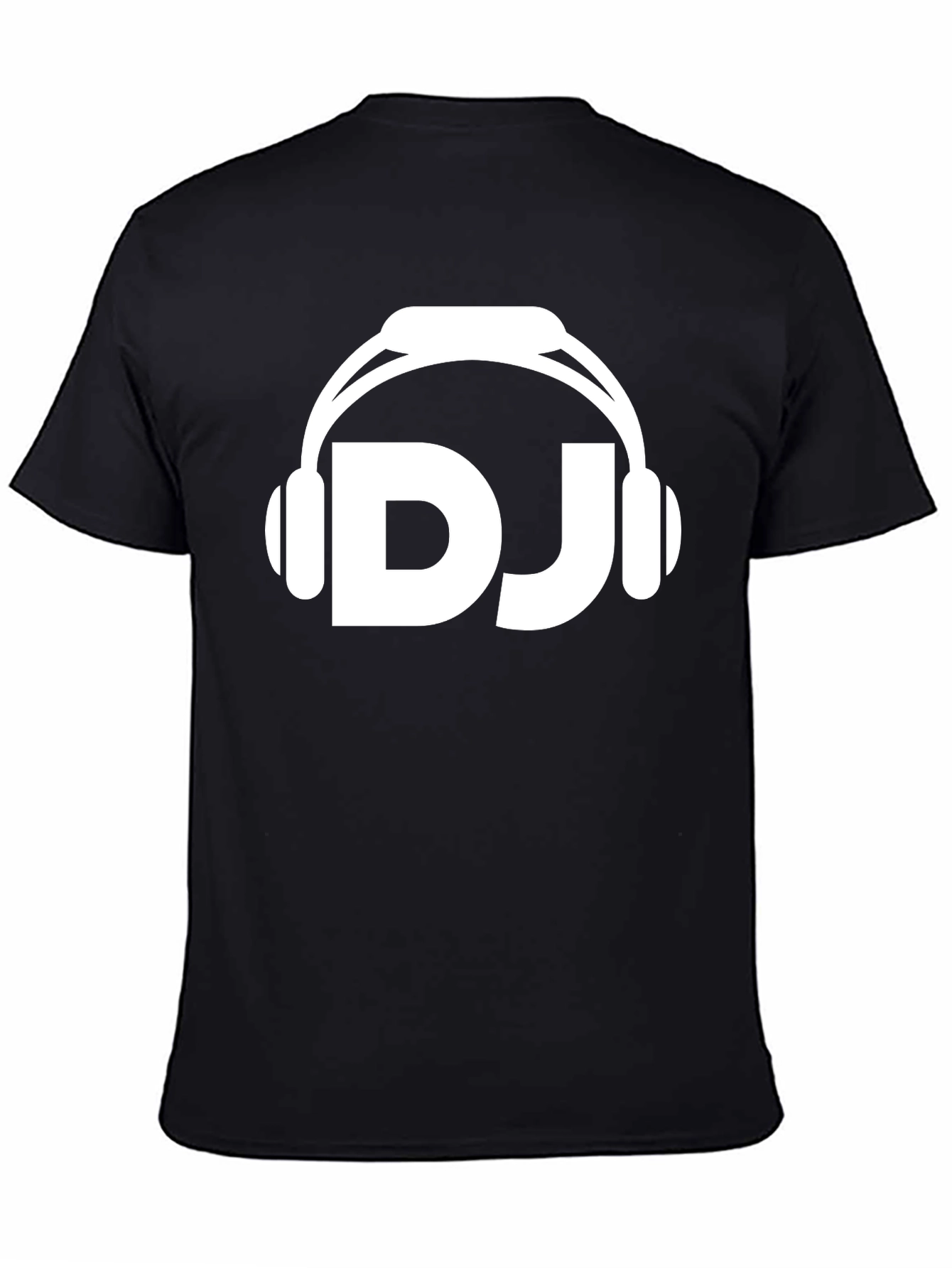 DJ Headphones Graphic Tee - Black Cotton T-Shirt