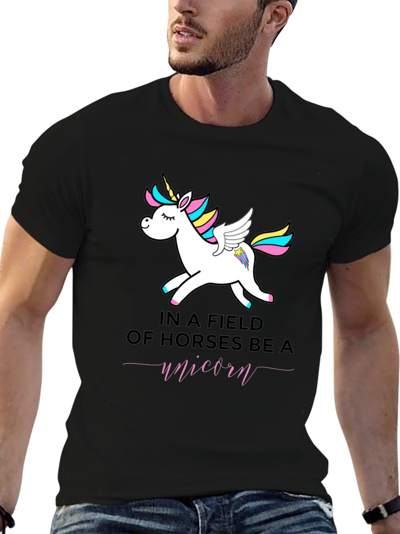 Be a Unicorn T-Shirt - Black
