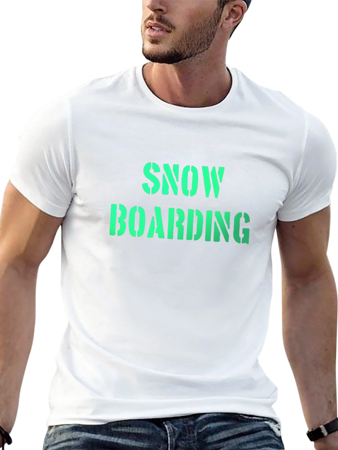 Snowboarding Graphic Black T-Shirt