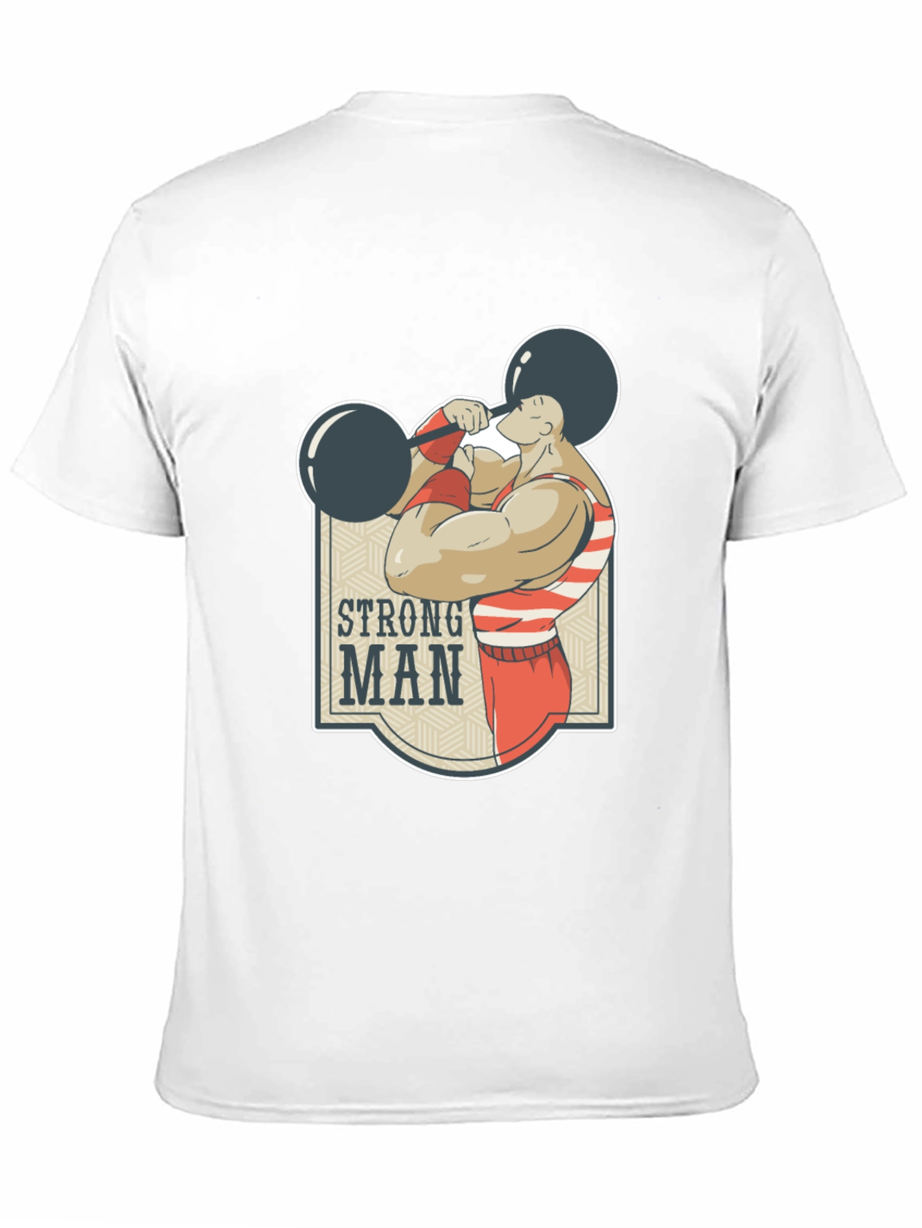 Strongman Graphic Tee - Black Cotton T-Shirt