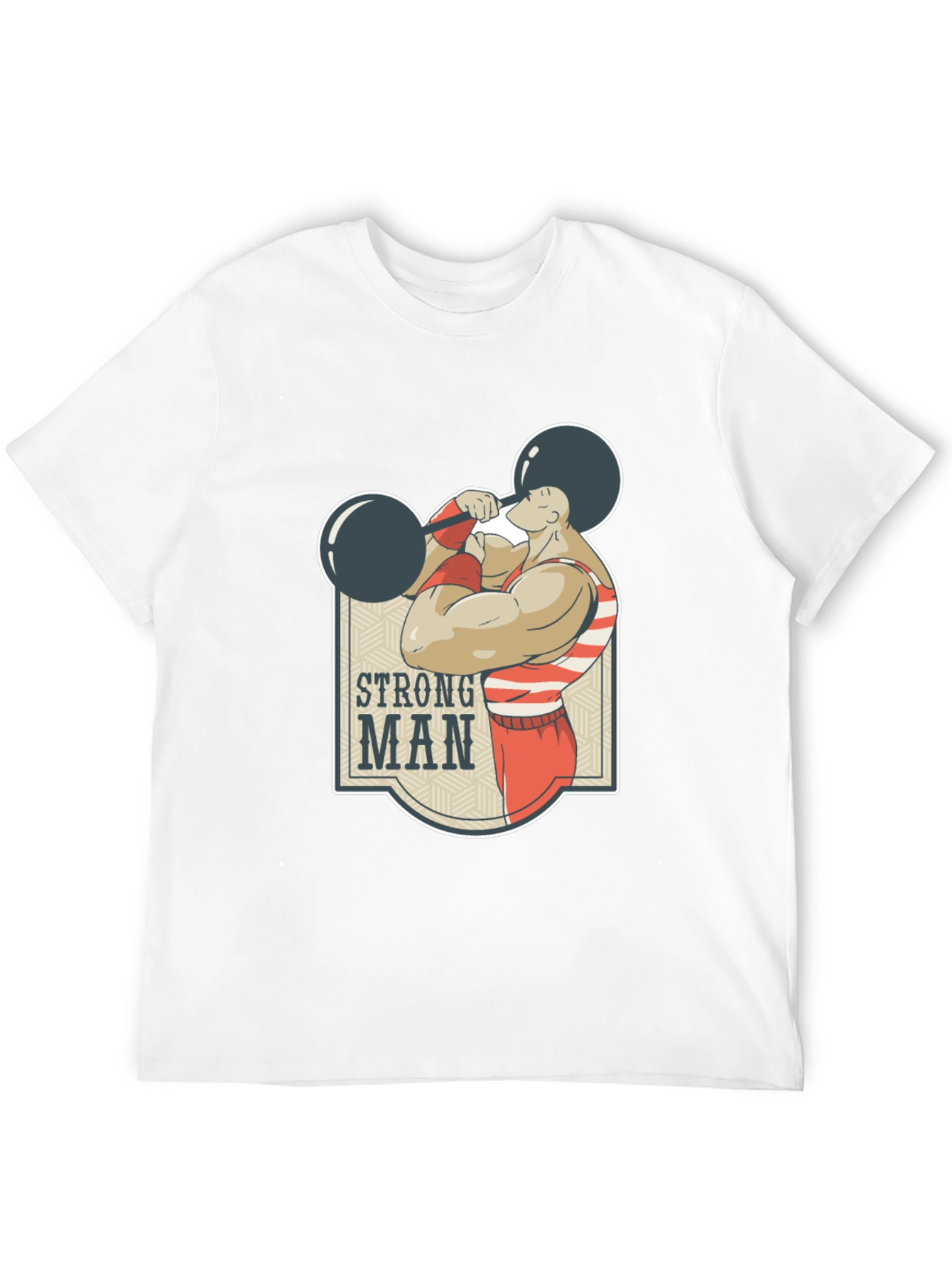 Strongman Graphic Tee - Black Cotton T-Shirt