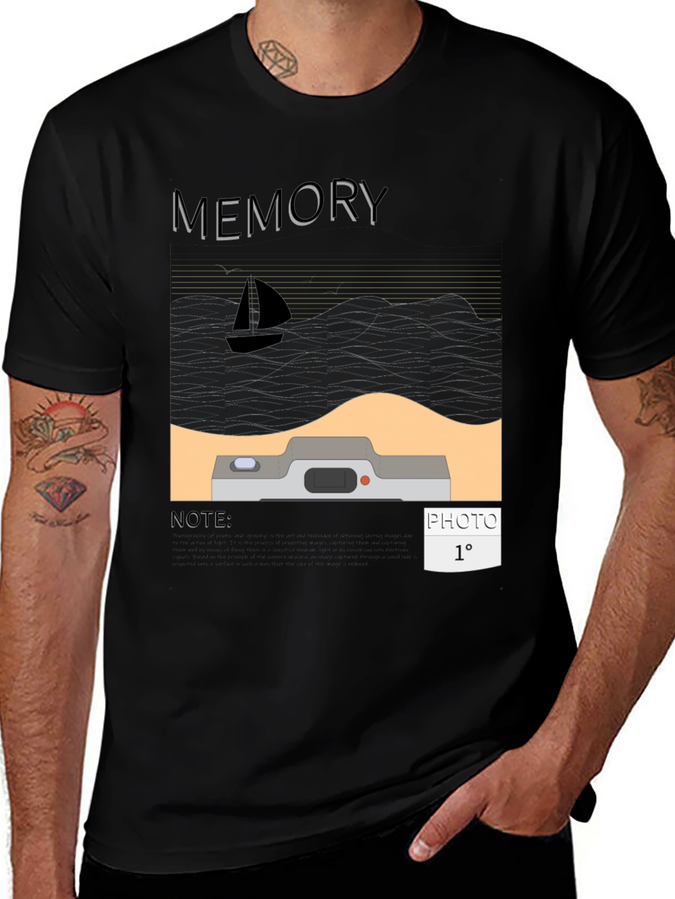 Memory Photo T-Shirt - Graphic Tee