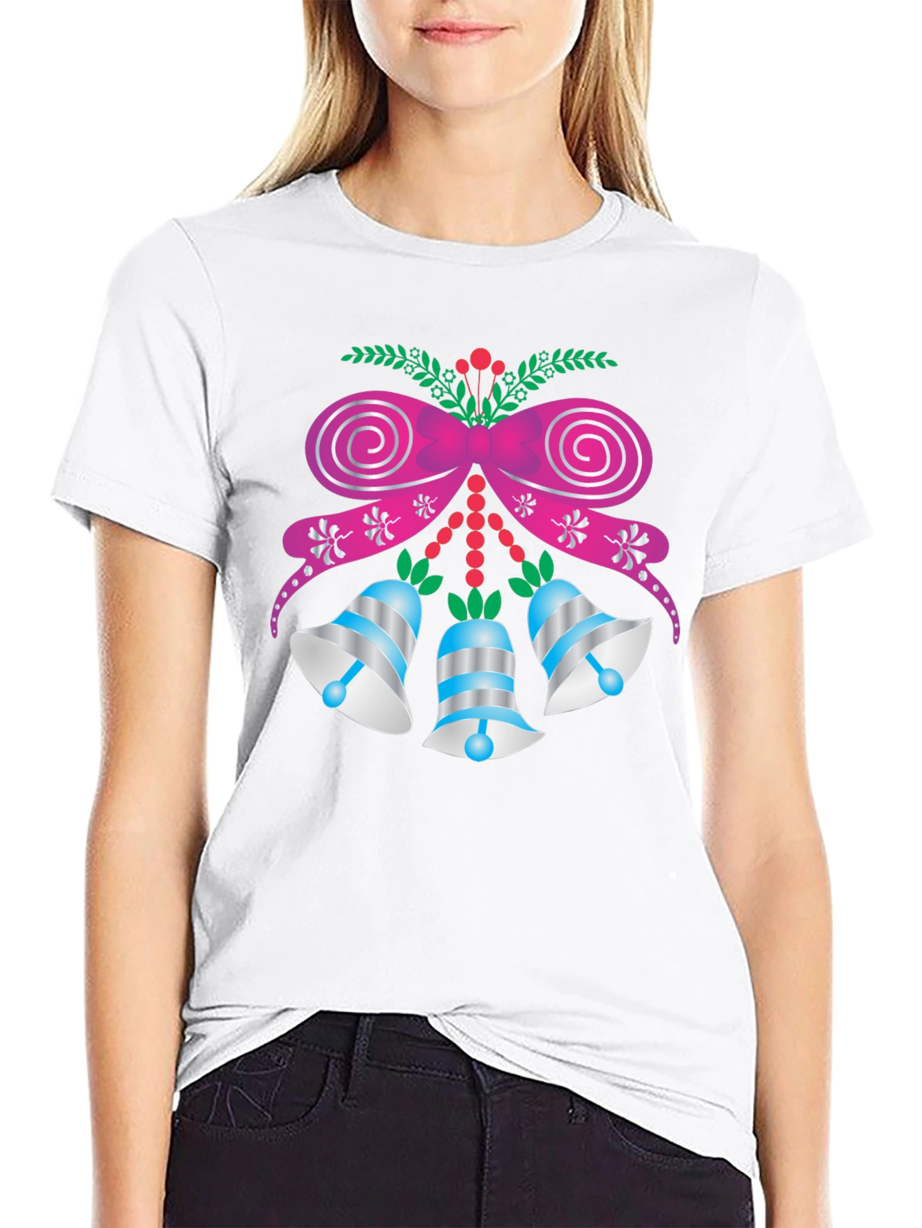 Festive Holiday Bells Graphic T-Shirt