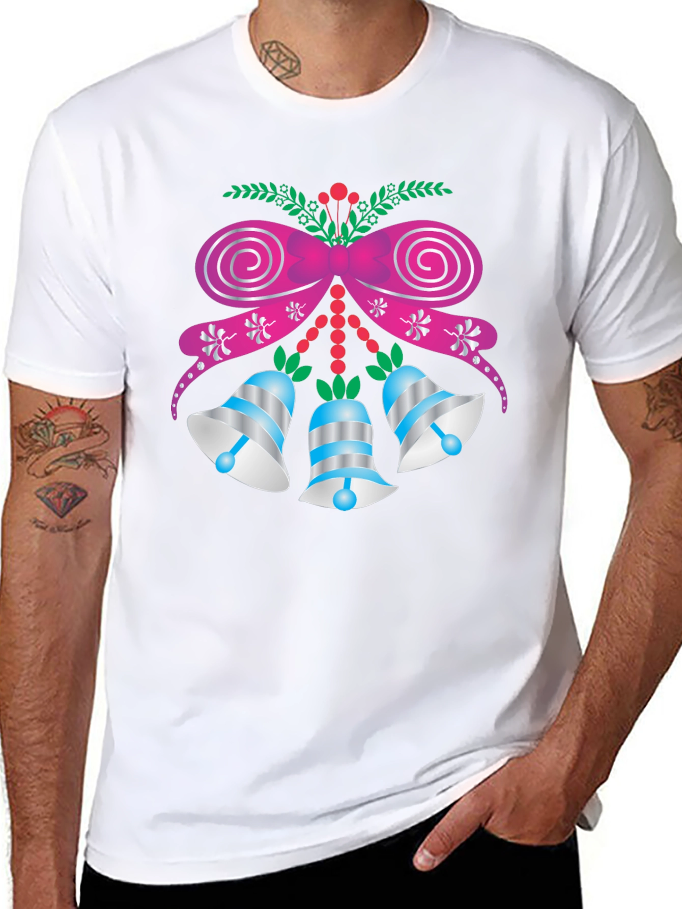 Festive Holiday Bells Graphic T-Shirt
