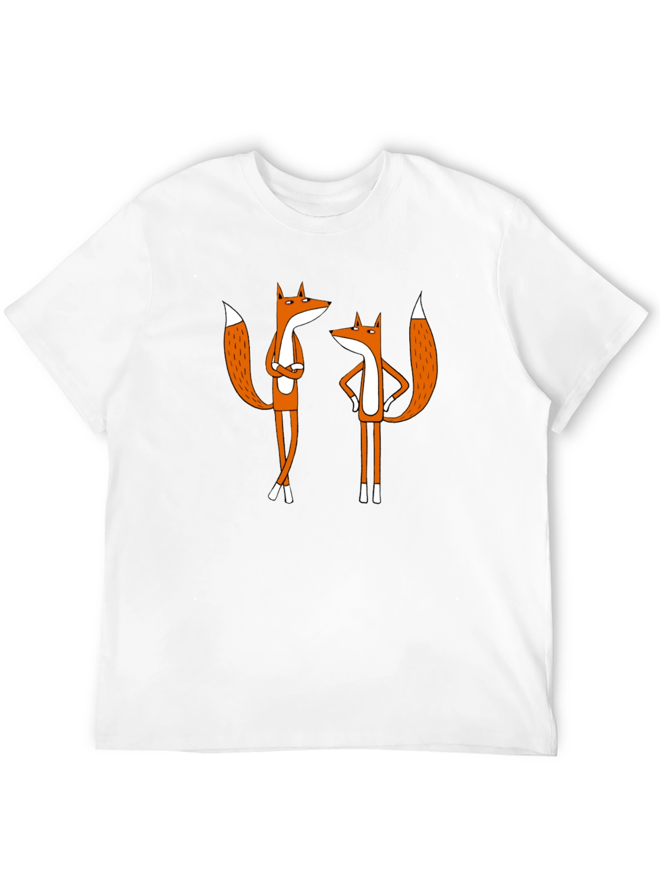 Funny Fox T-Shirt - Quirky Cartoon Design Black