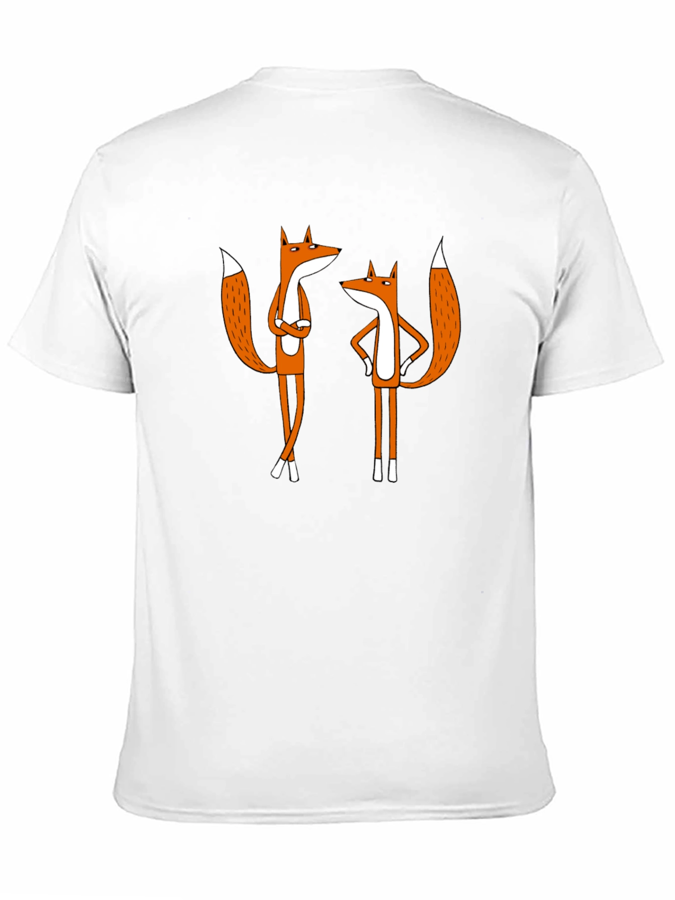 Funny Fox T-Shirt - Quirky Cartoon Design Black